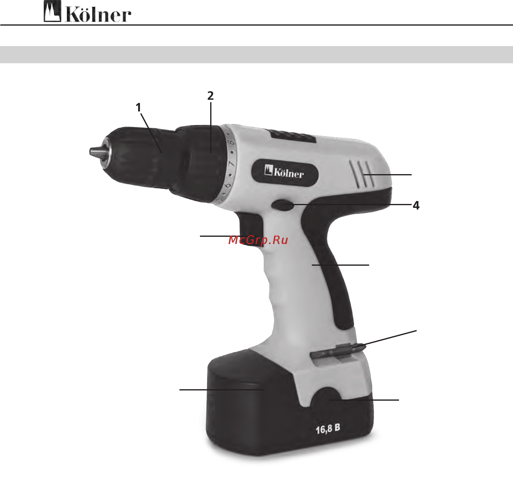 Kolner KСD 16,8C [6/11] Составные части