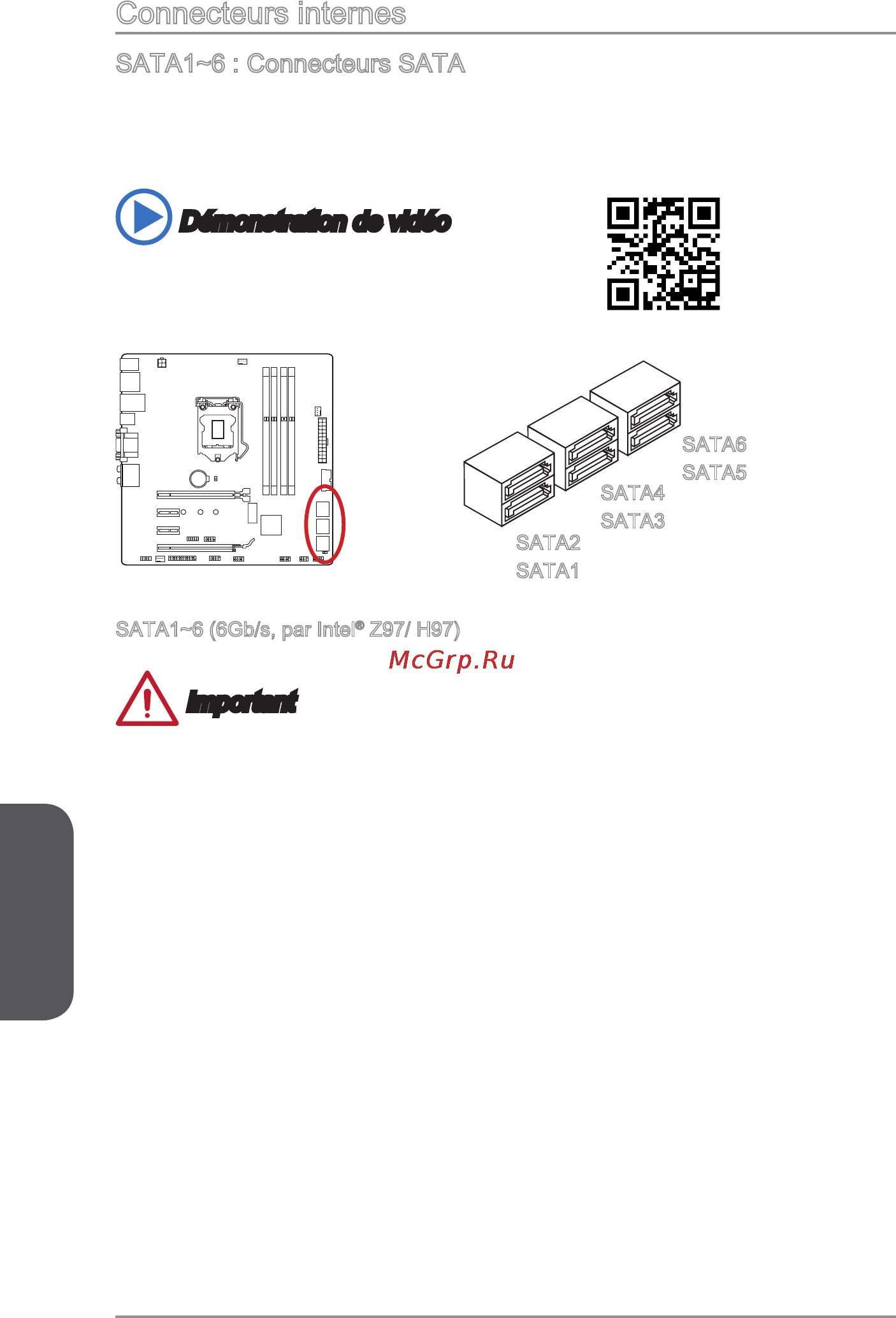 MSI z97m-g43 [106/178] Connecteurs internes