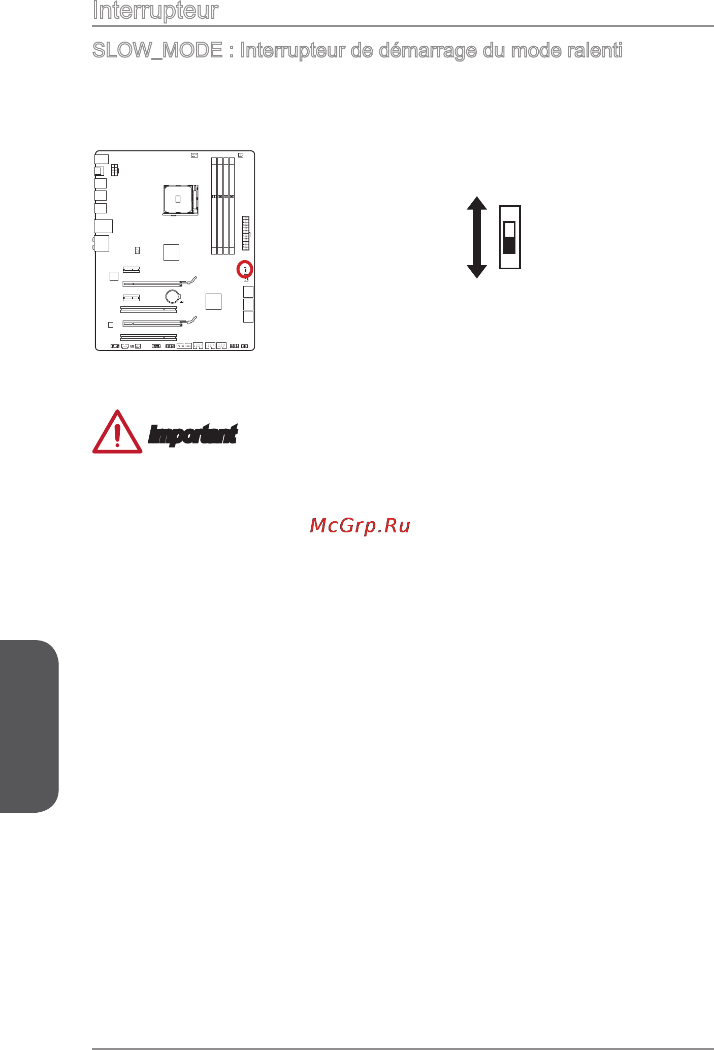 MSI 970 gaming [100/156] Interrupteur