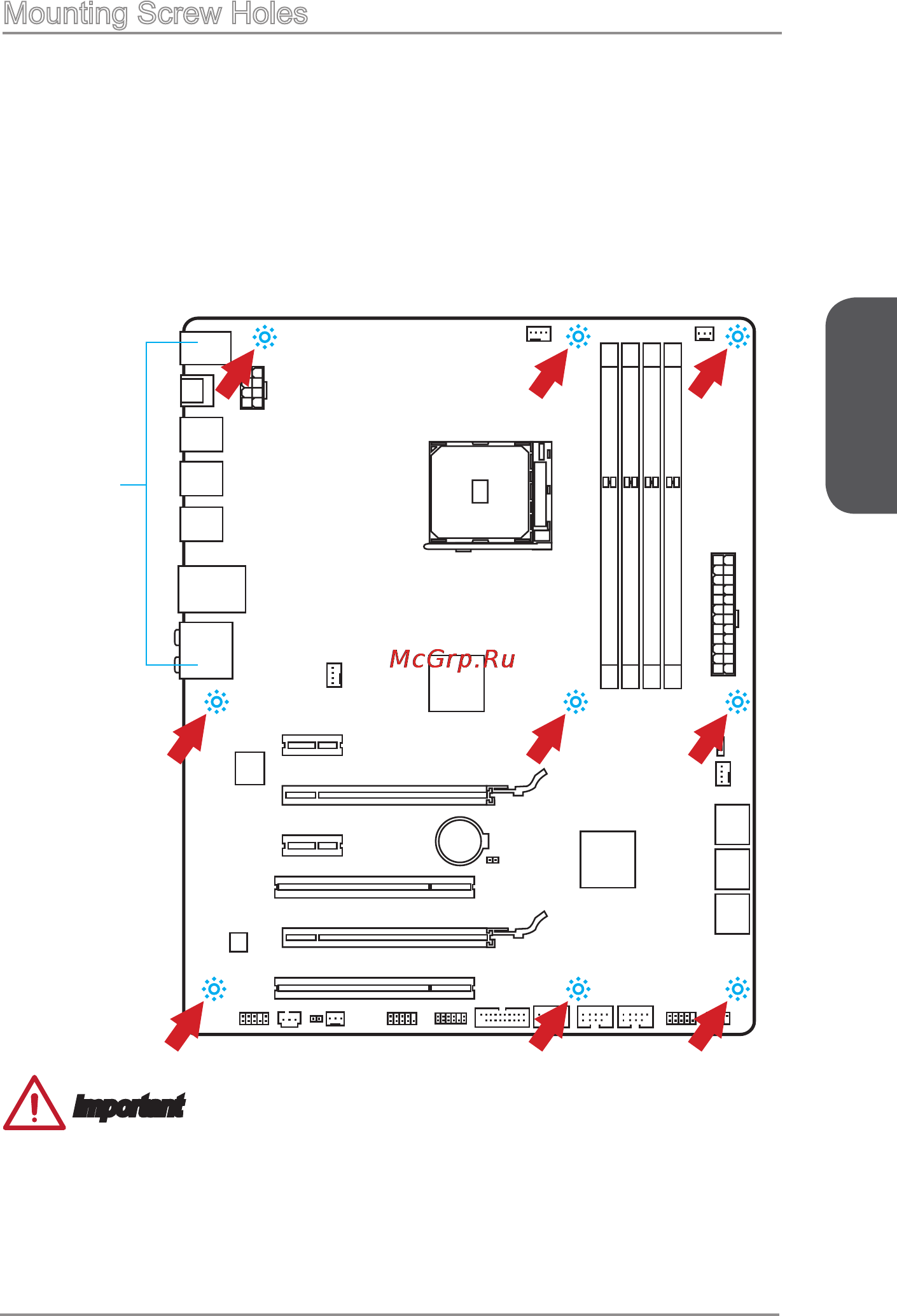 MSI 970 gaming [25/156] Mounting screw holes