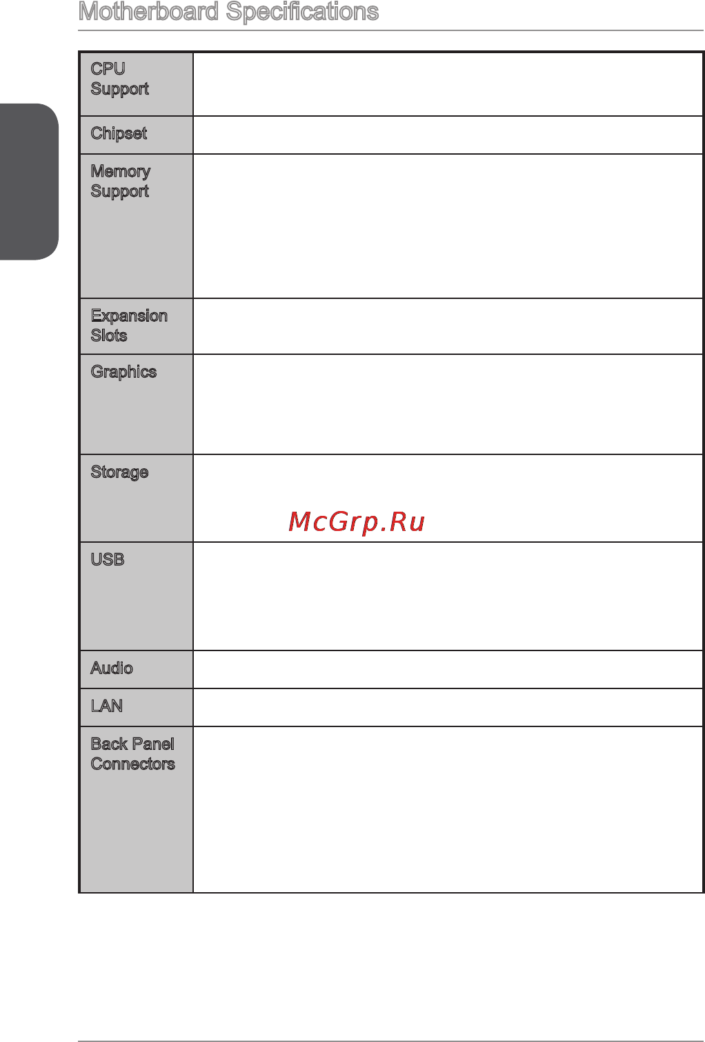 MSI a68hm-p33 [12/170] Motherboard specifications