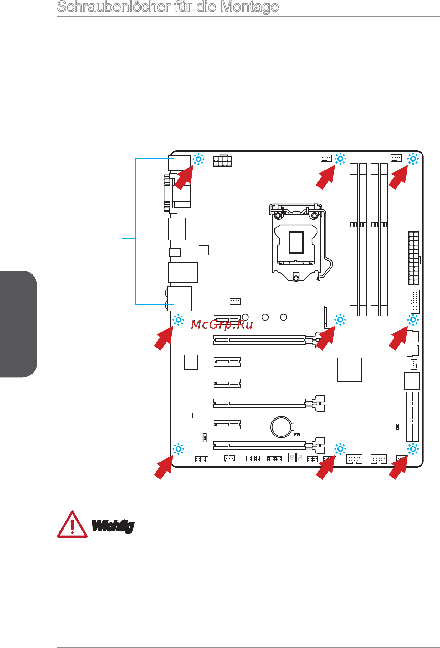 MSI z97a gaming 6 [70/198] Schraubenlöcher für die montage