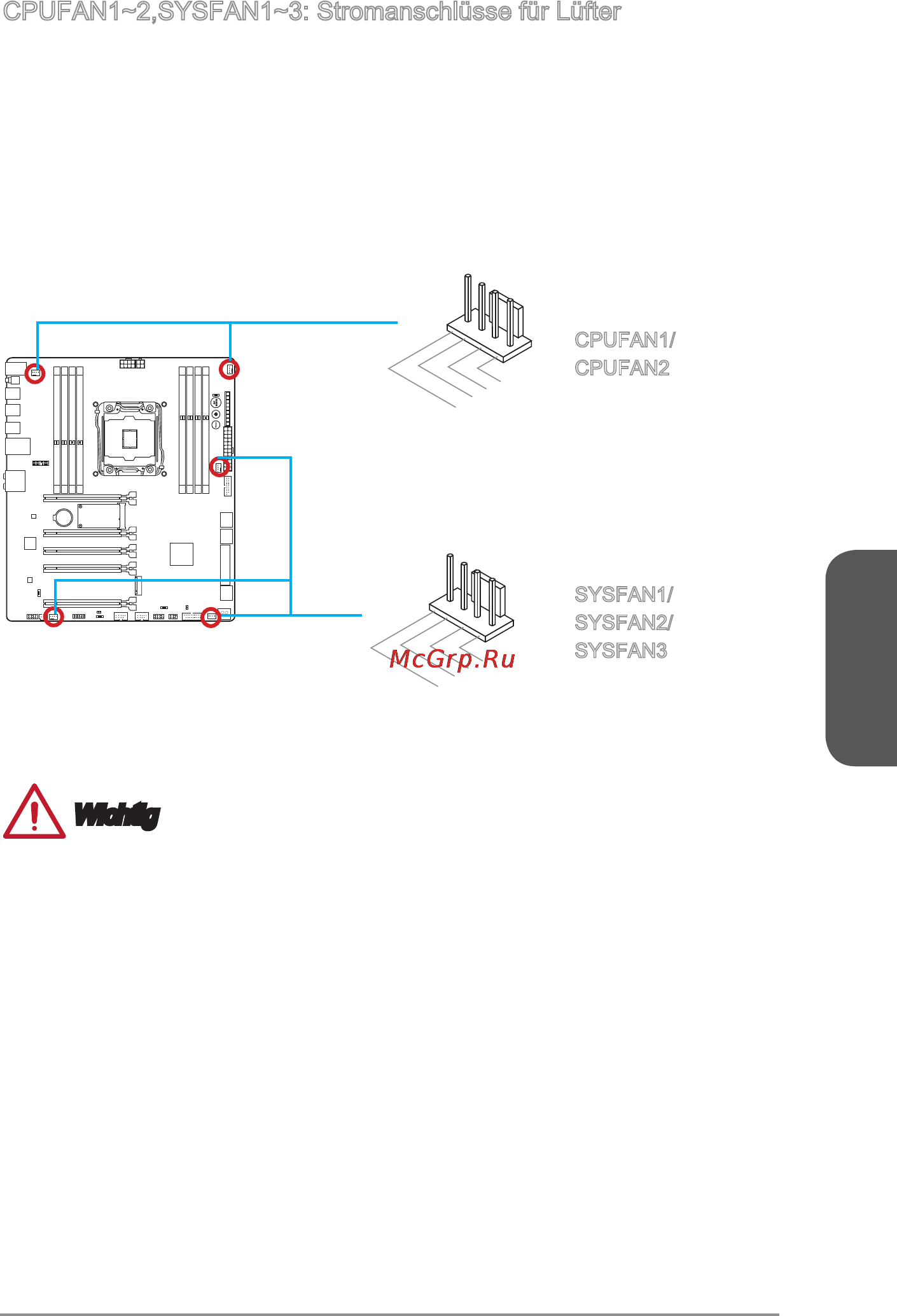 MSI x99a gaming 9 ack [91/244] Cpufan1 2 sysfan1 3 fan power connectors