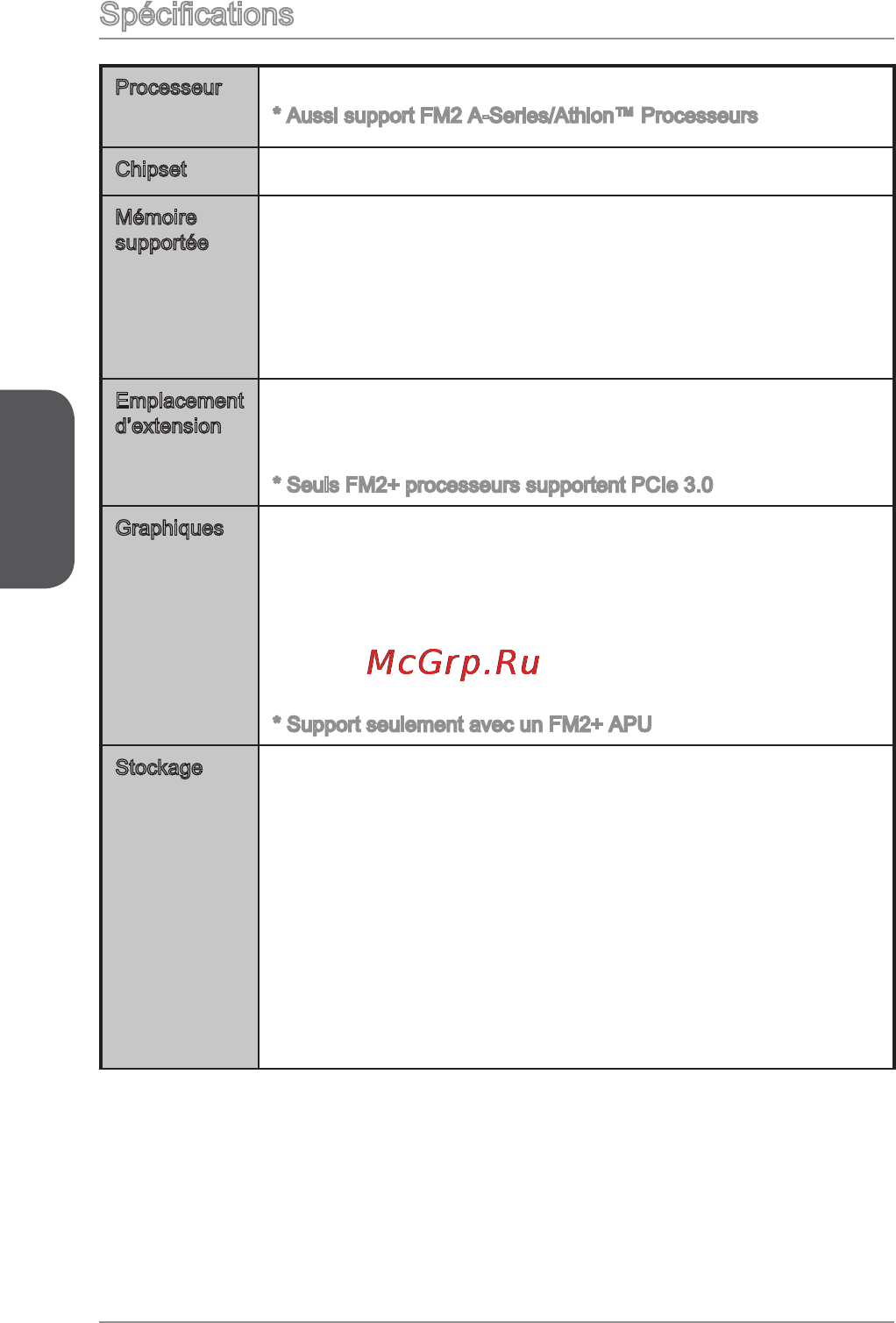 MSI a88xm-p33 v2 [56/186] Spécifications