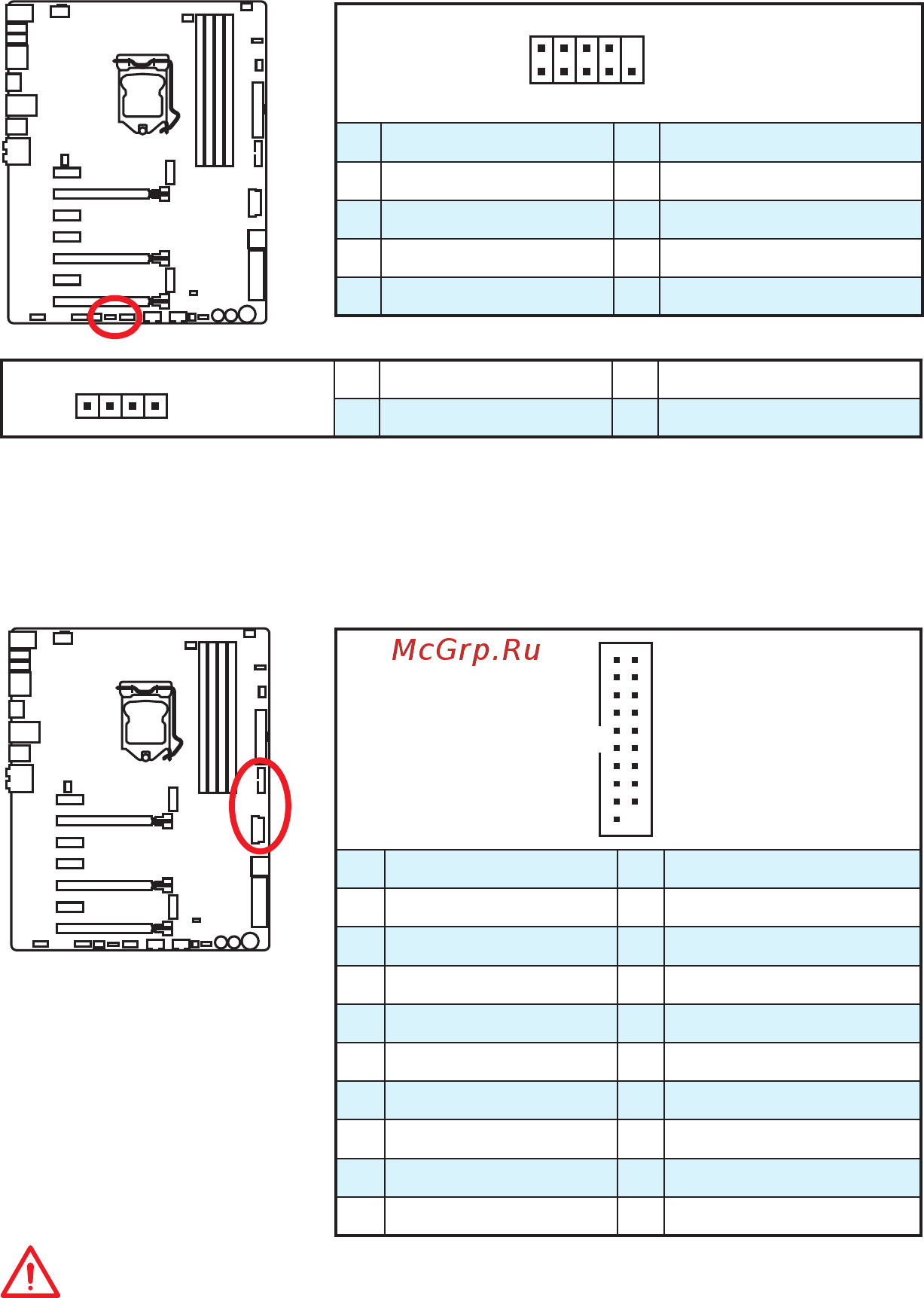 MSI z170a gaming m7 [127/204] Jfp1 jfp2 connecteurs panneau avant