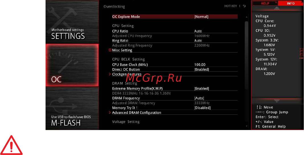 MSI z170a gaming m7 [142/204] Oc menu menu overclocking