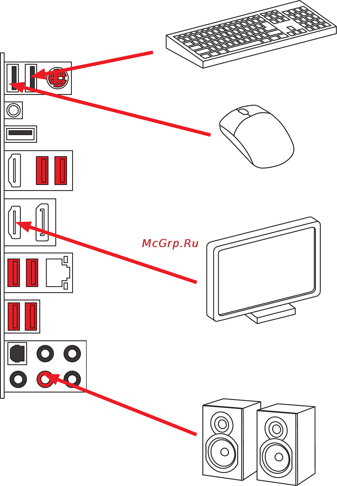 MSI z170a xpower gaming titanium edition [10/113] Connecting peripheral devices
