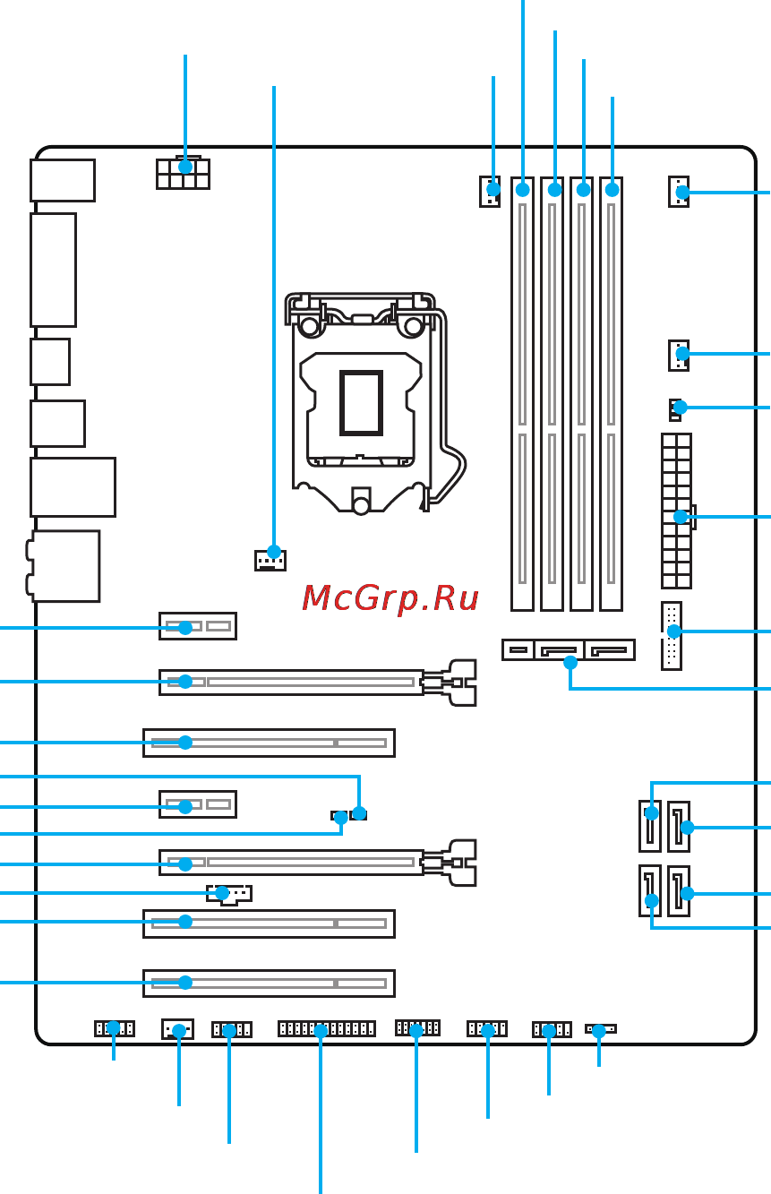 MSI h170a gaming pro [20/148] Overview of components