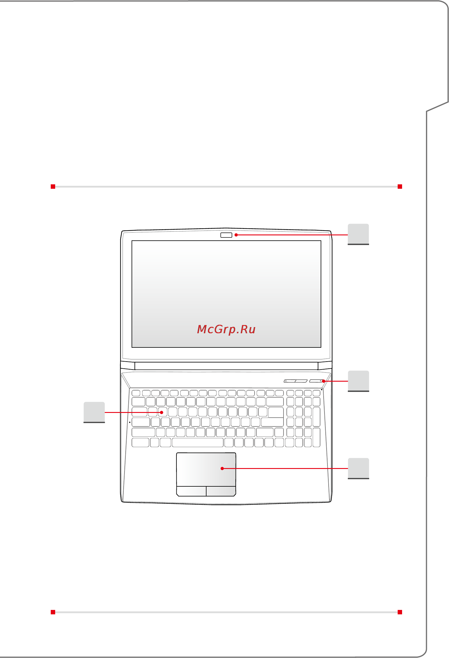 MSI gp72 2qe-079xru leopard pro, 9s7-179323-079 [15/62] Вид сверху в открытом состоянии