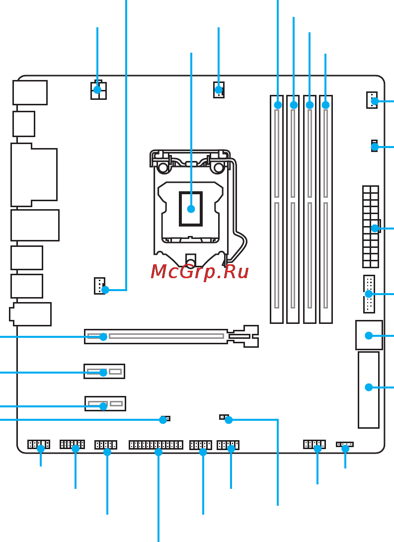 MSI b150m bazooka [18/124] Overview of components