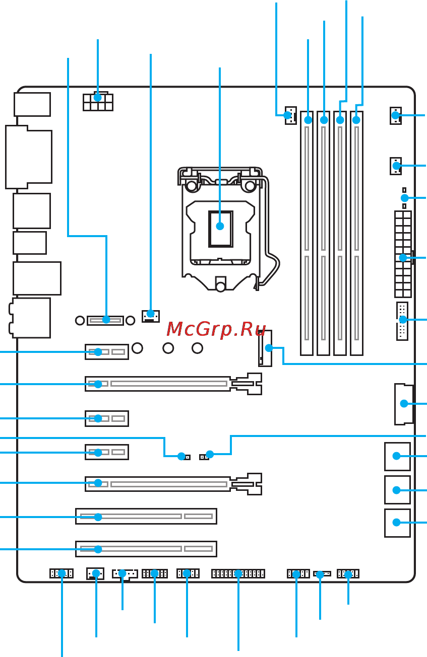 MSI z170a tomahawk [57/164] Übersicht der komponenten