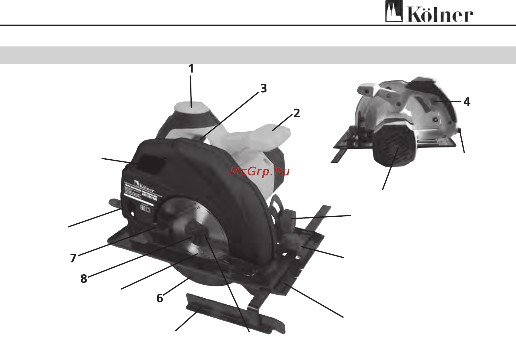 Kolner KCS 140/900 [7/13] Составные части