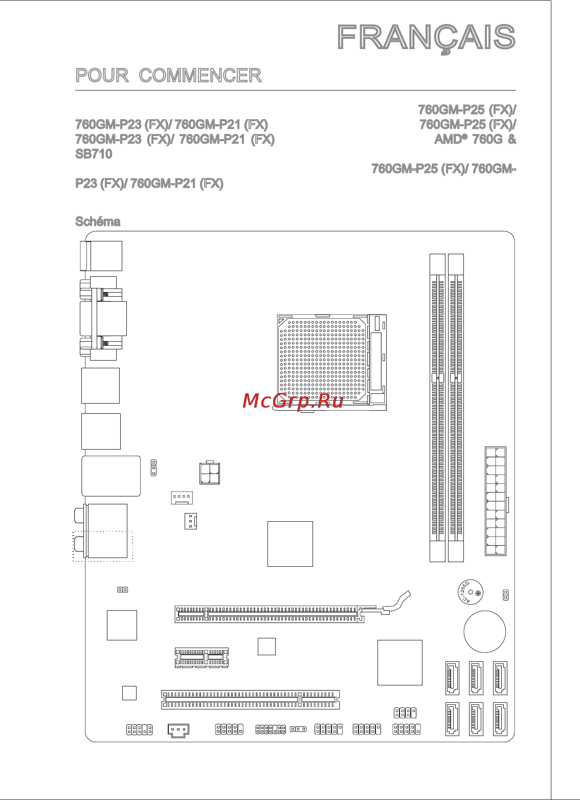 MSI 760GM-P23 (FX) [49/169] Félicitations vous venez d aquérir une carte mère micro atx 760gm p25 fx 760gm p23 fx 760gm p2 fx ms 764 v3 x les séries 760gm p25 fx 760gm p23 fx 760gm p2 fx sont basées sur les puces am