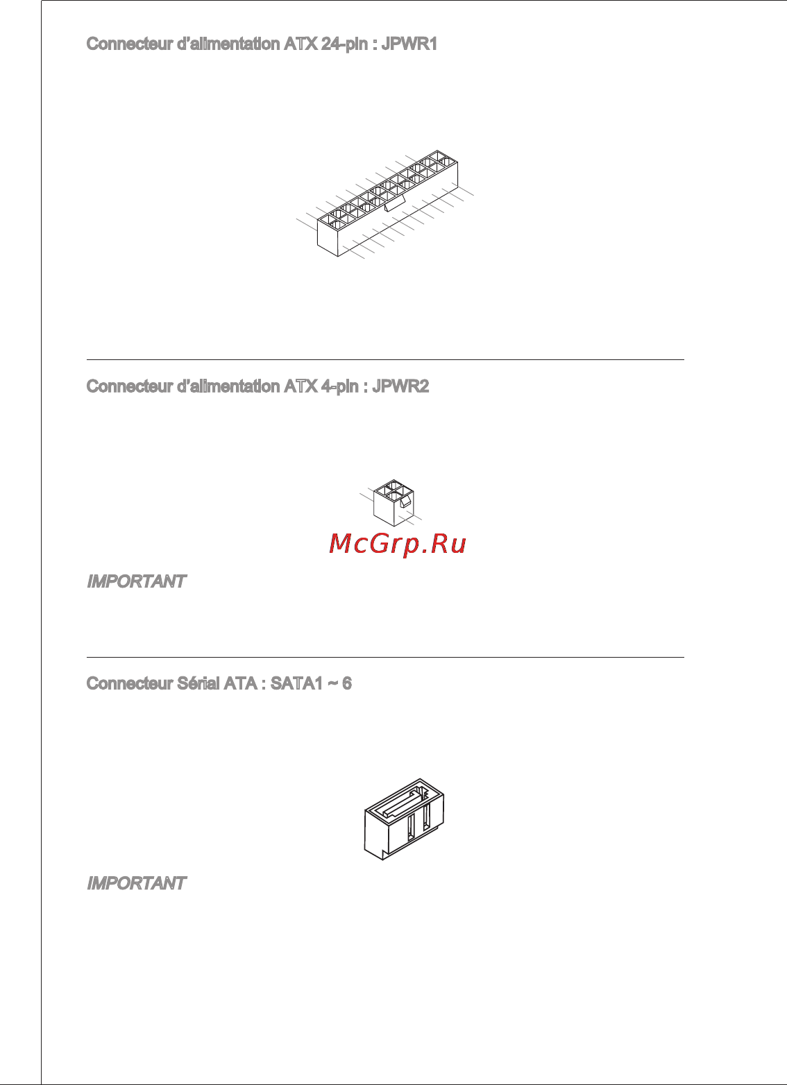 MSI 760GM-P23 (FX) [56/169] Connecteur sérial ata sata 6 ce connecteur est un port d interface de haute vitesse sérial ata chaque con necteur peut se connecter à un dispositif sérial ata