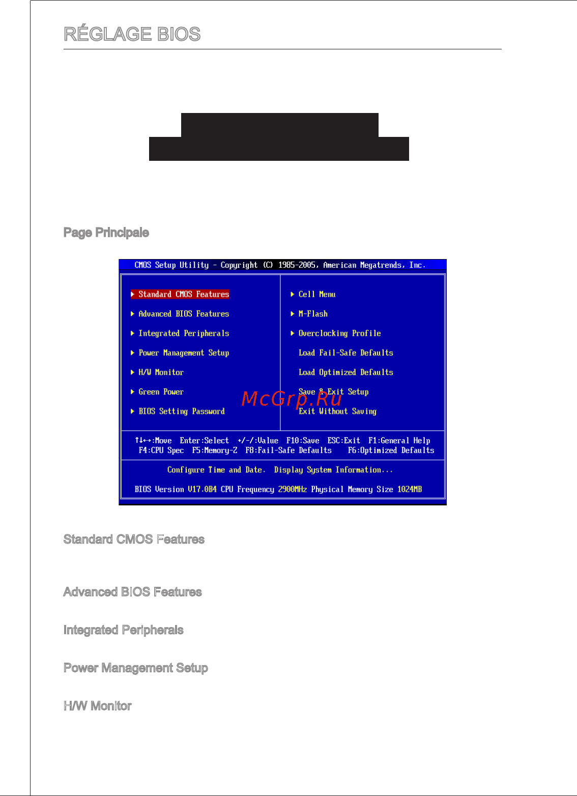 MSI 760GM-P23 (FX) [62/169] Réglage bios
