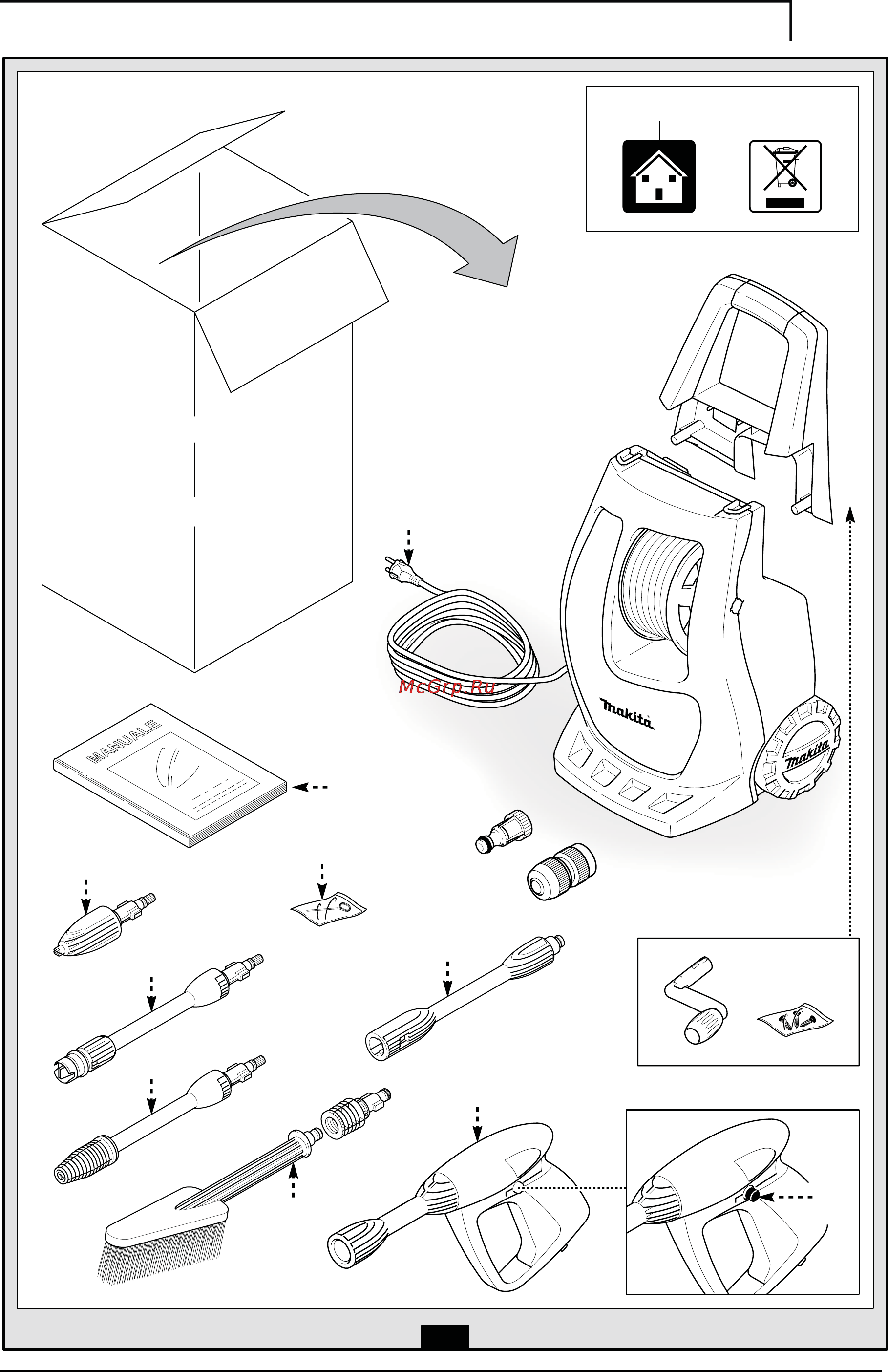 Makita hw111 Инструкция по эксплуатации онлайн [3/140] 159513