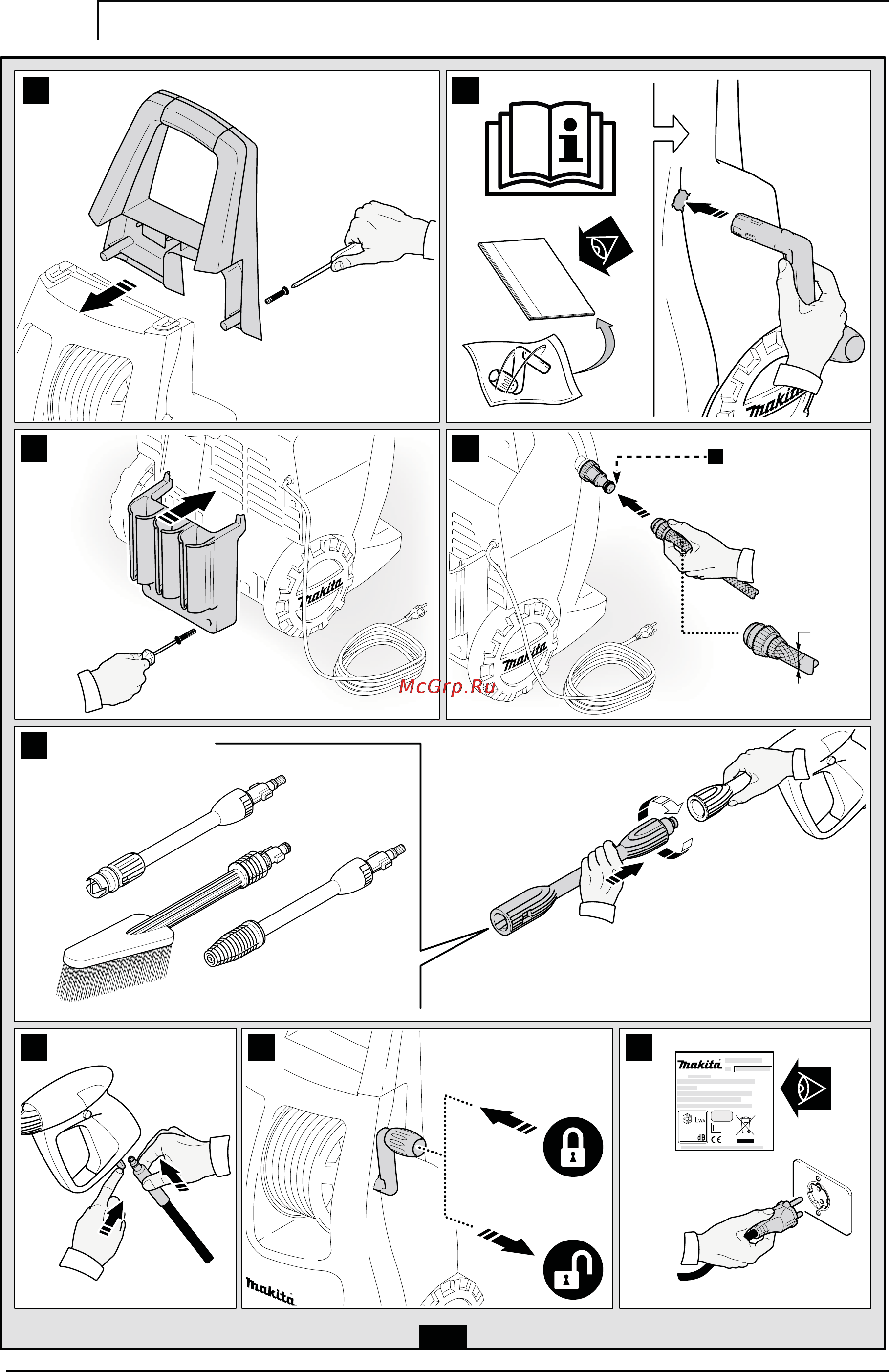 Makita hw111 Инструкция по эксплуатации онлайн [4/140] 159513