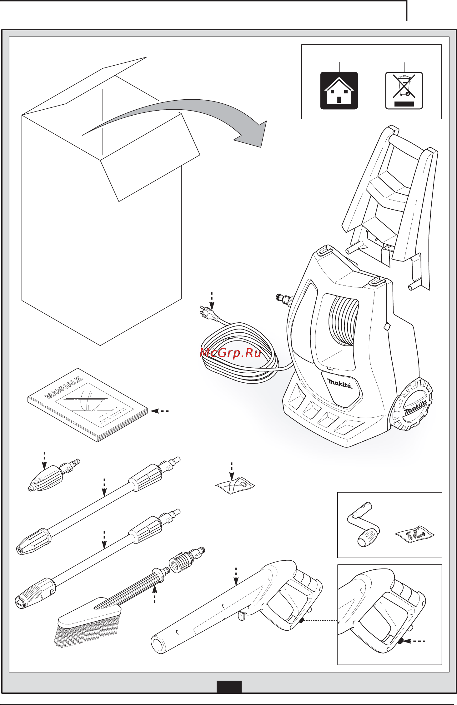 Makita hw121 Инструкция по эксплуатации онлайн [3/16] 159531
