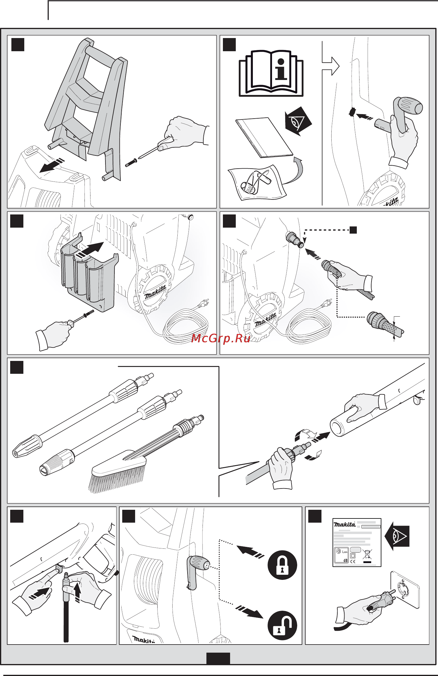Makita hw121 Инструкция по эксплуатации онлайн [4/16] 159531