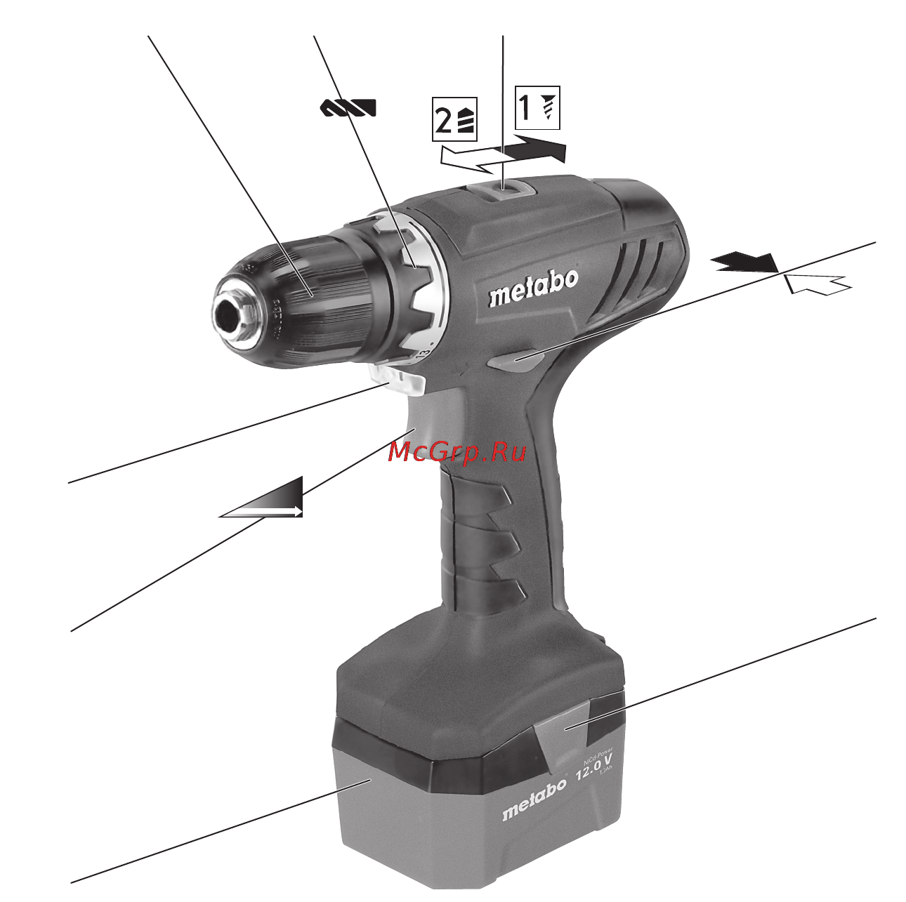Metabo bs 12 nicd (602194870) Инструкция по эксплуатации онлайн [2/52] 159869