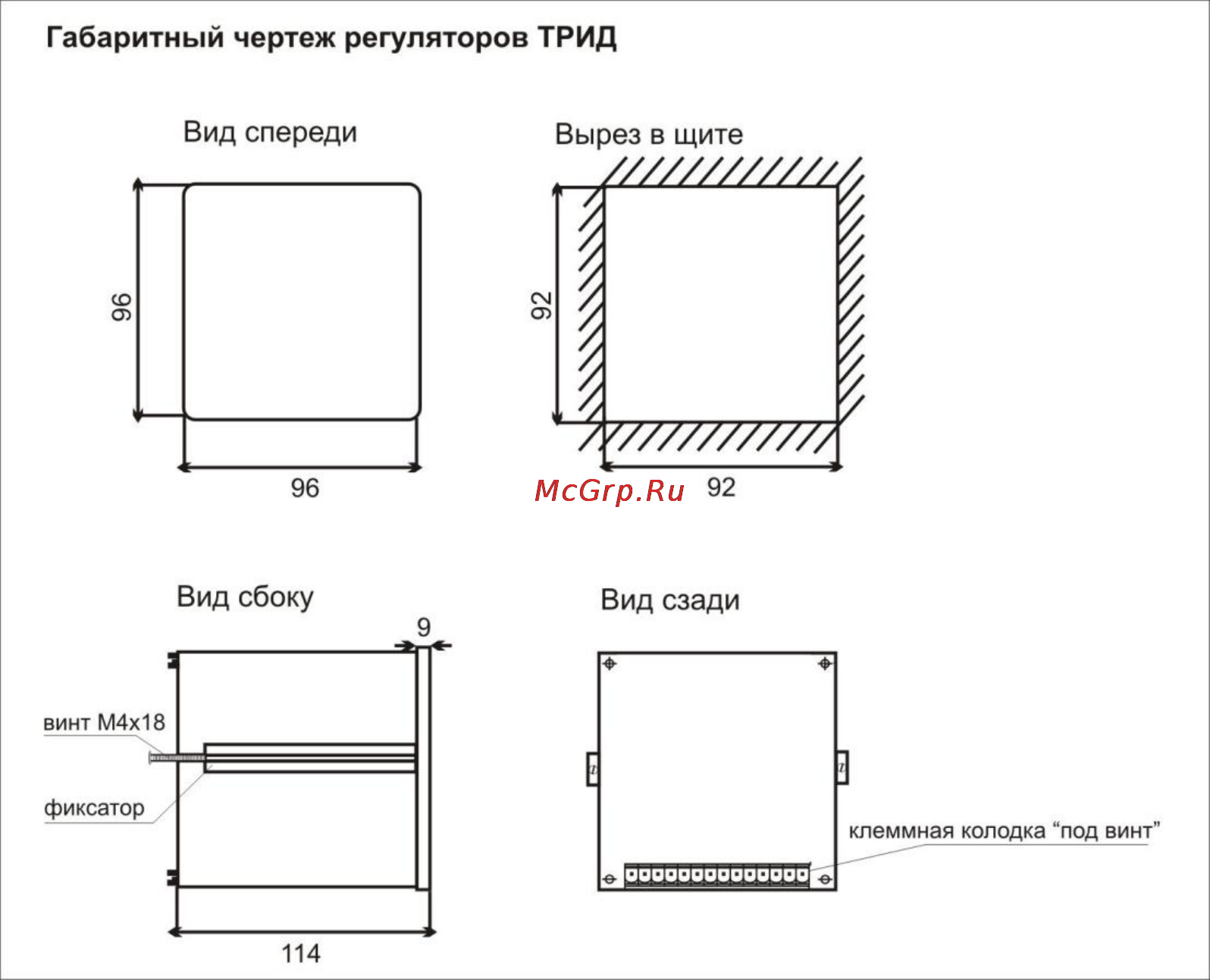ТРИД РТ 101-1В2Р Инструкция по эксплуатации онлайн [6/26] 159872