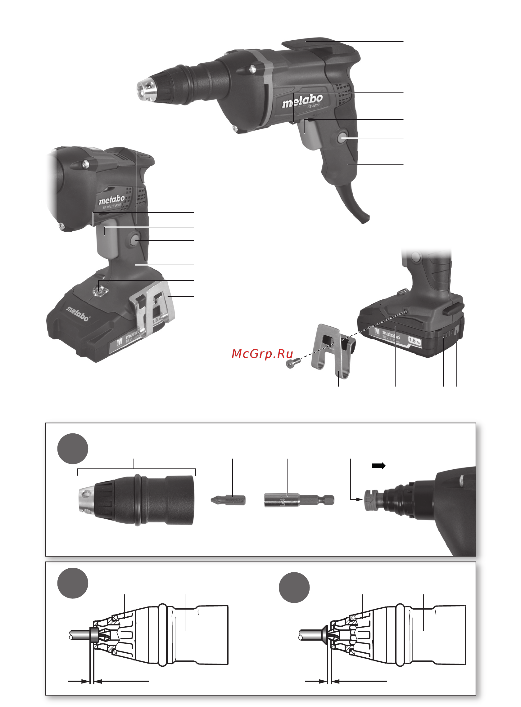 Metabo SE 18 LTX 2500  620047890 Инструкция по эксплуатации онлайн [2/68] 307803