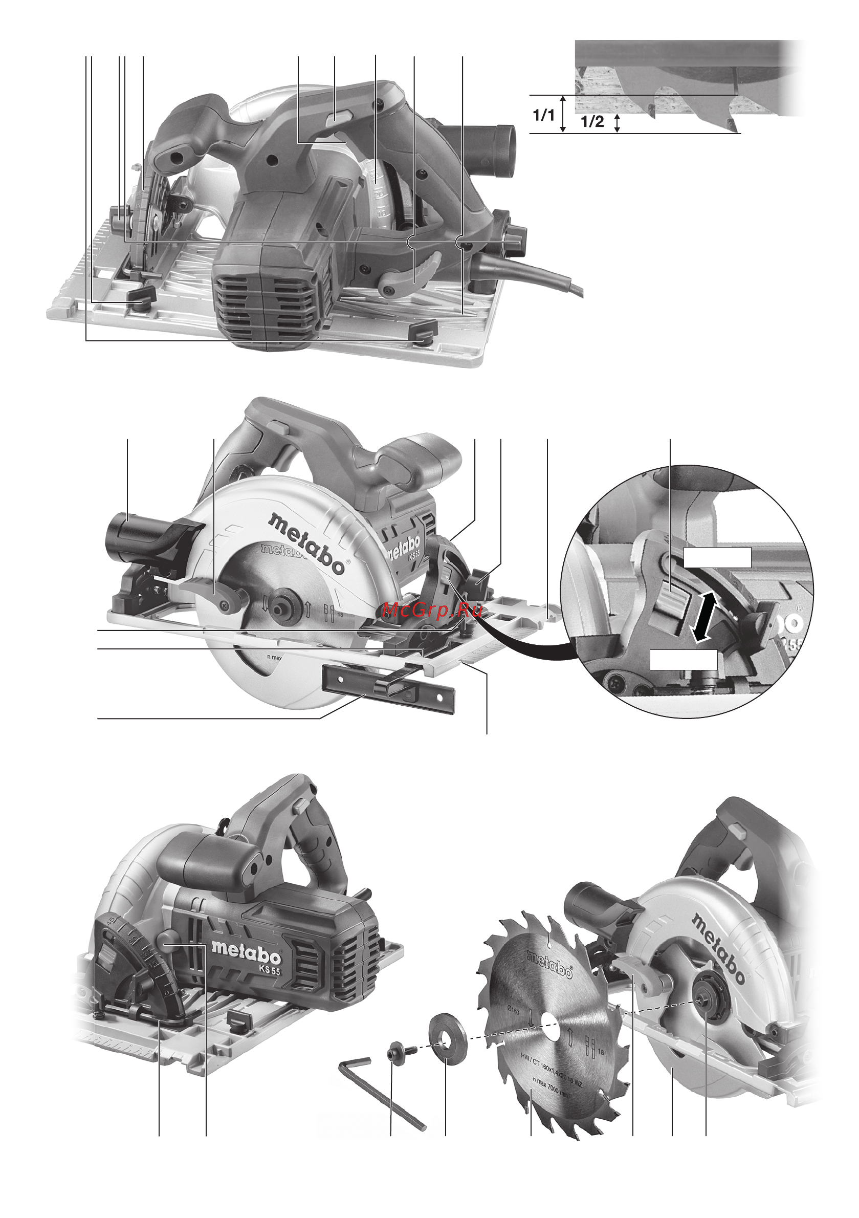 Metabo ks 55 (600855000) Инструкция по эксплуатации онлайн [2/76] 159959