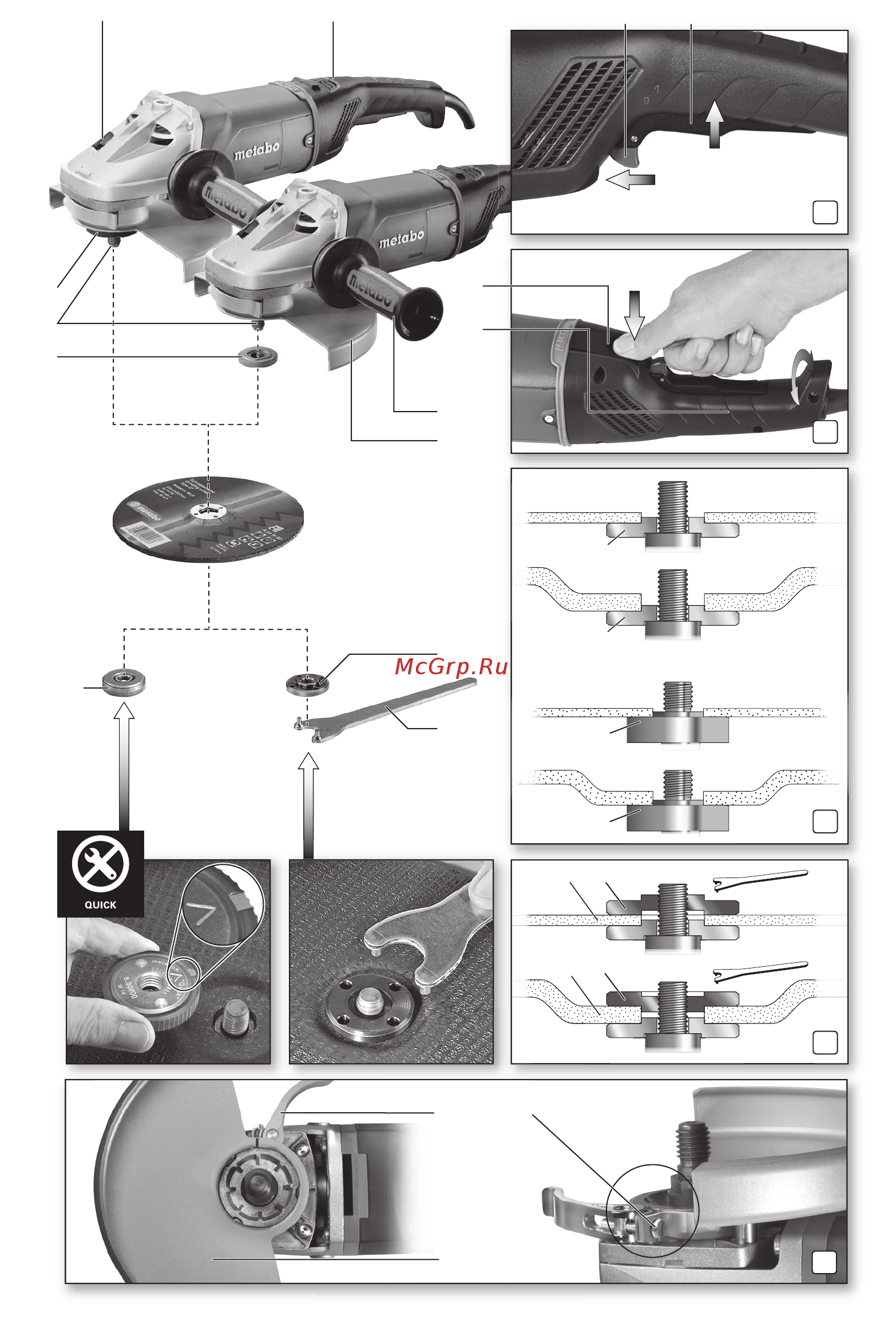 Metabo WE 24-180 MVT 606468000 Инструкция по эксплуатации онлайн [2/124] 308613