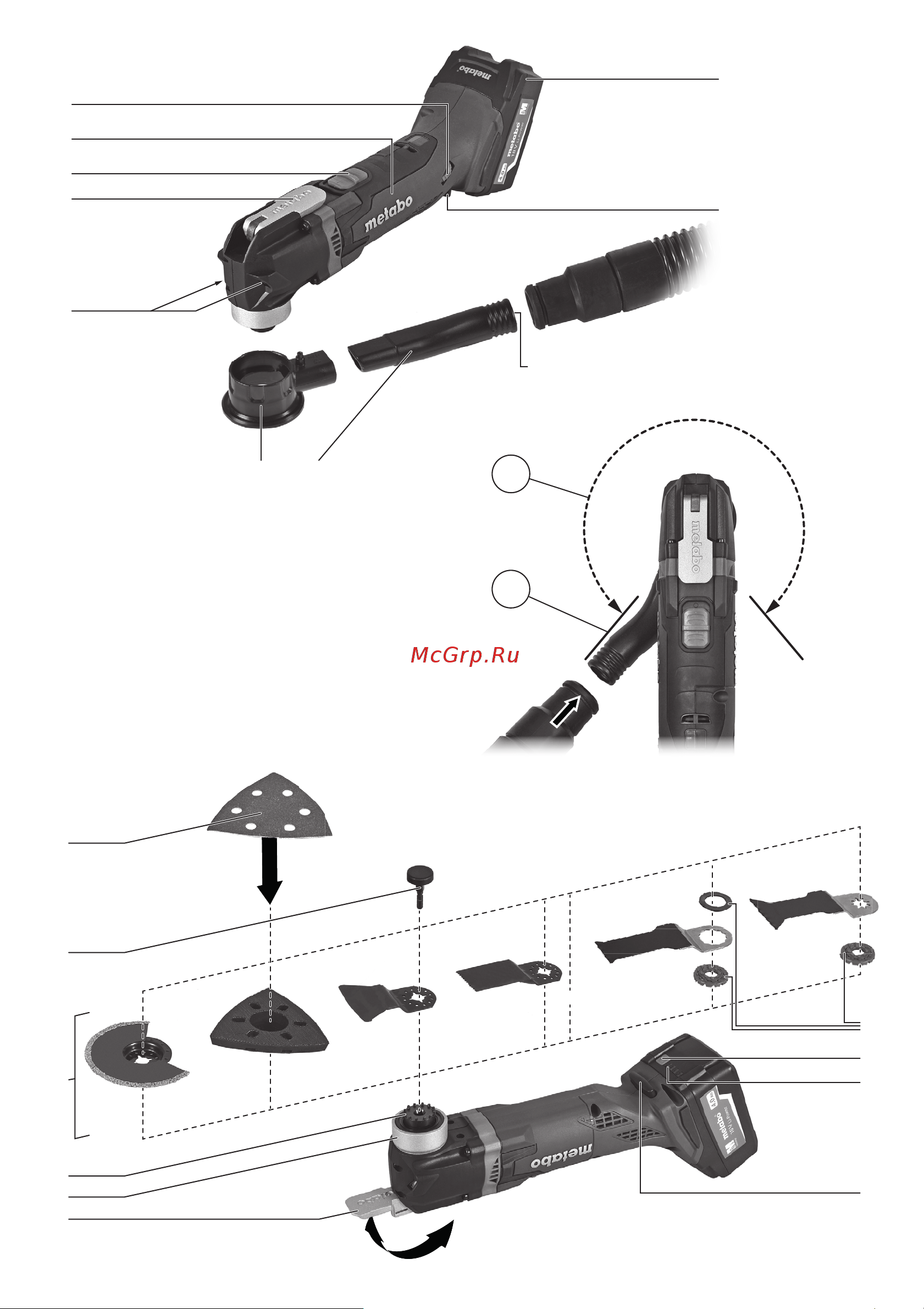 Metabo MT 18 LTX (613021890) Инструкция по эксплуатации онлайн [2/65] 333258
