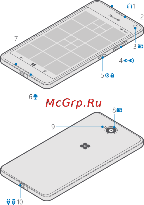 Microsoft lumia 650 lte ss black [5/138] Keys and parts