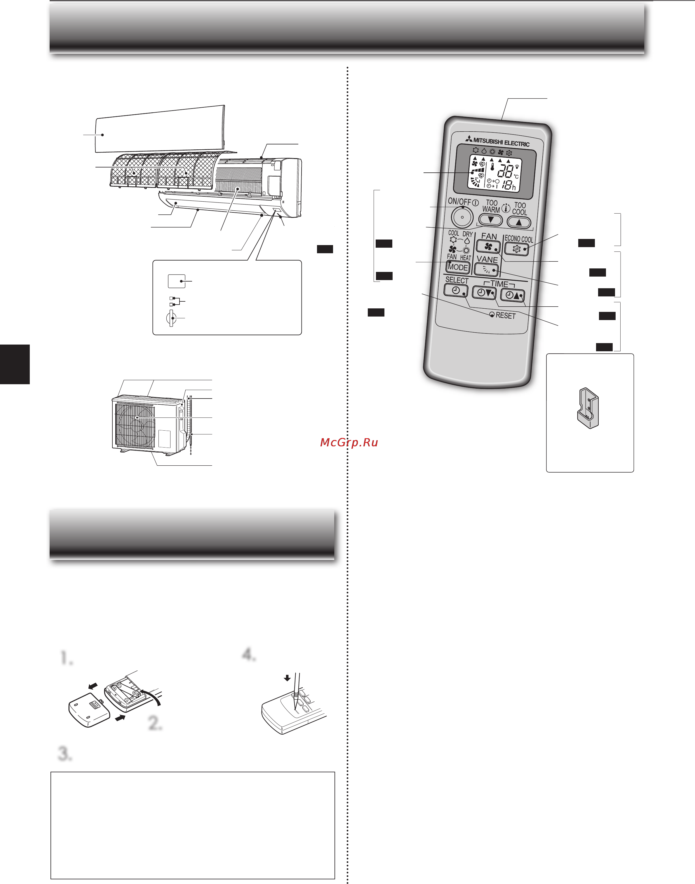 Mitsubishi electric msz-hj35va/muz-hj35va [18/24] Ідготовка приладу до експлуатації