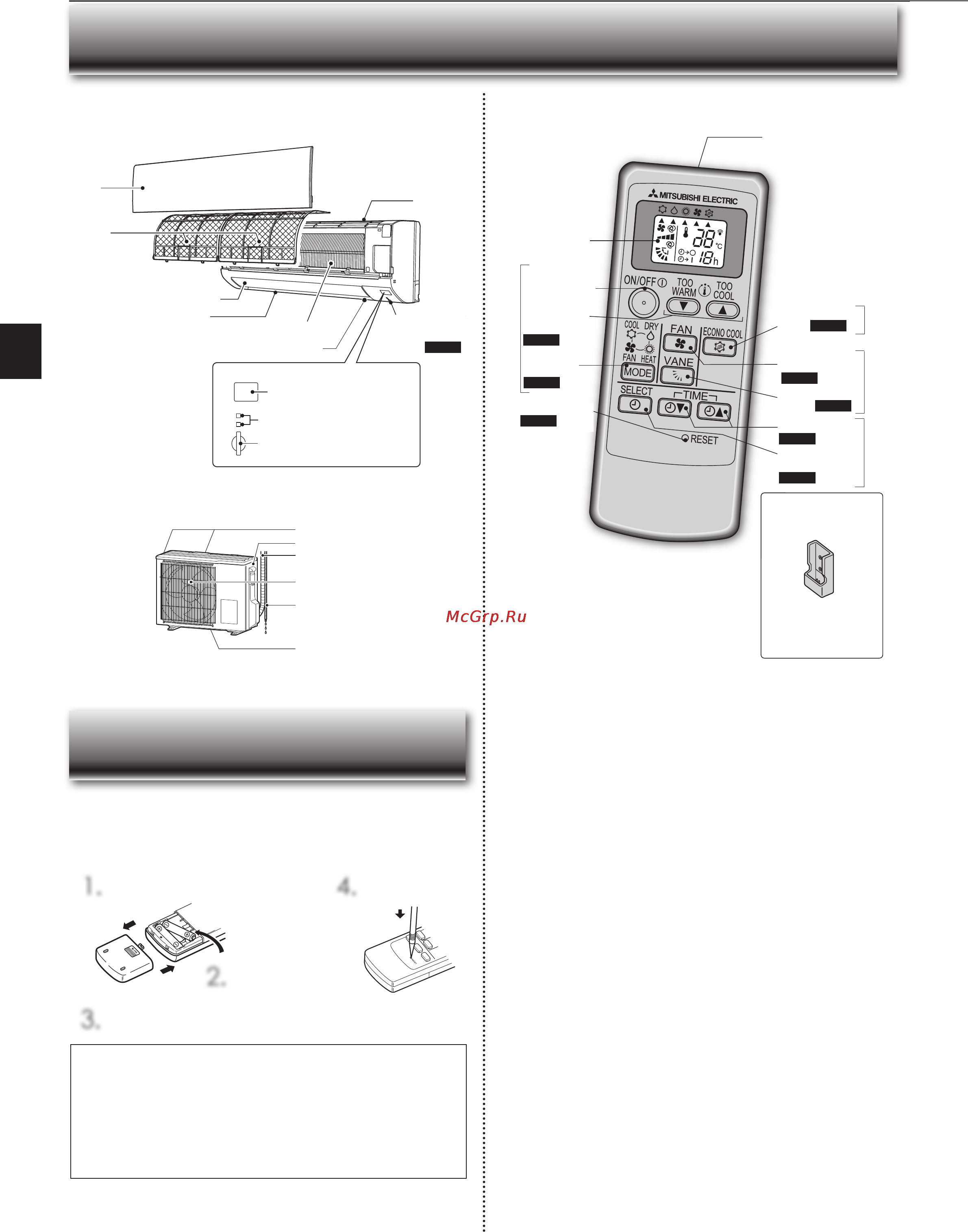 Mitsubishi electric msz-hj35va/muz-hj35va [4/24] Ame of each part