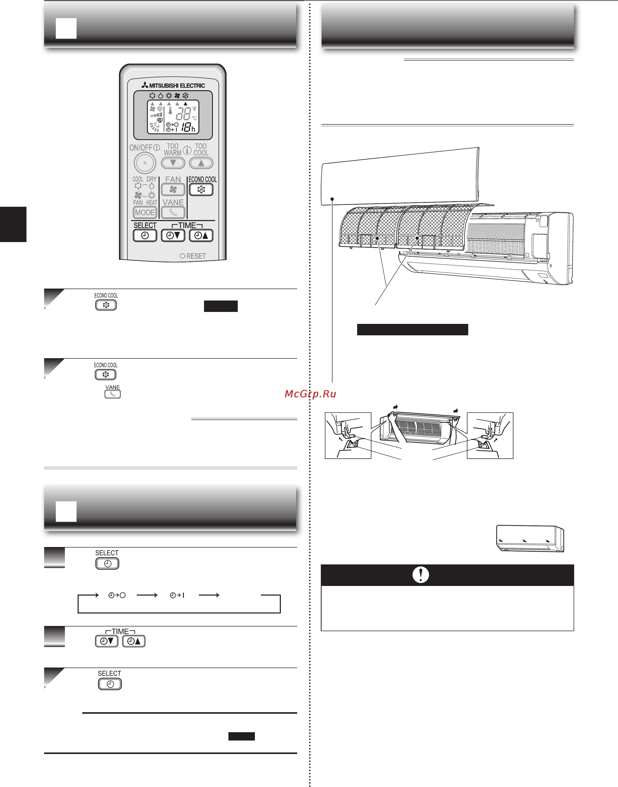 Mitsubishi electric msz-hj35va/muz-hj35va Инструкция по эксплуатации онлайн [6/24] 160130