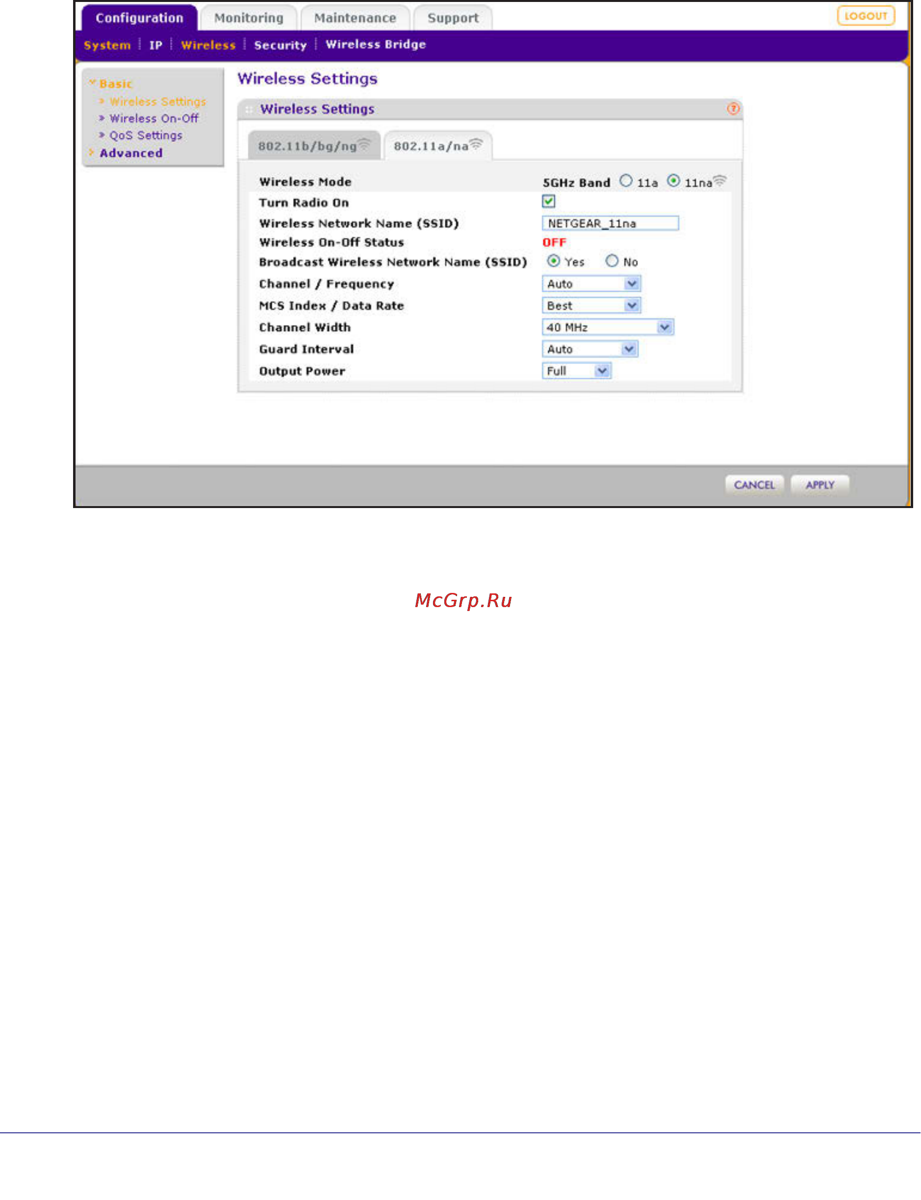 Netgear wndap360-100pes [27/133] Configure 802 1a na wireless settings