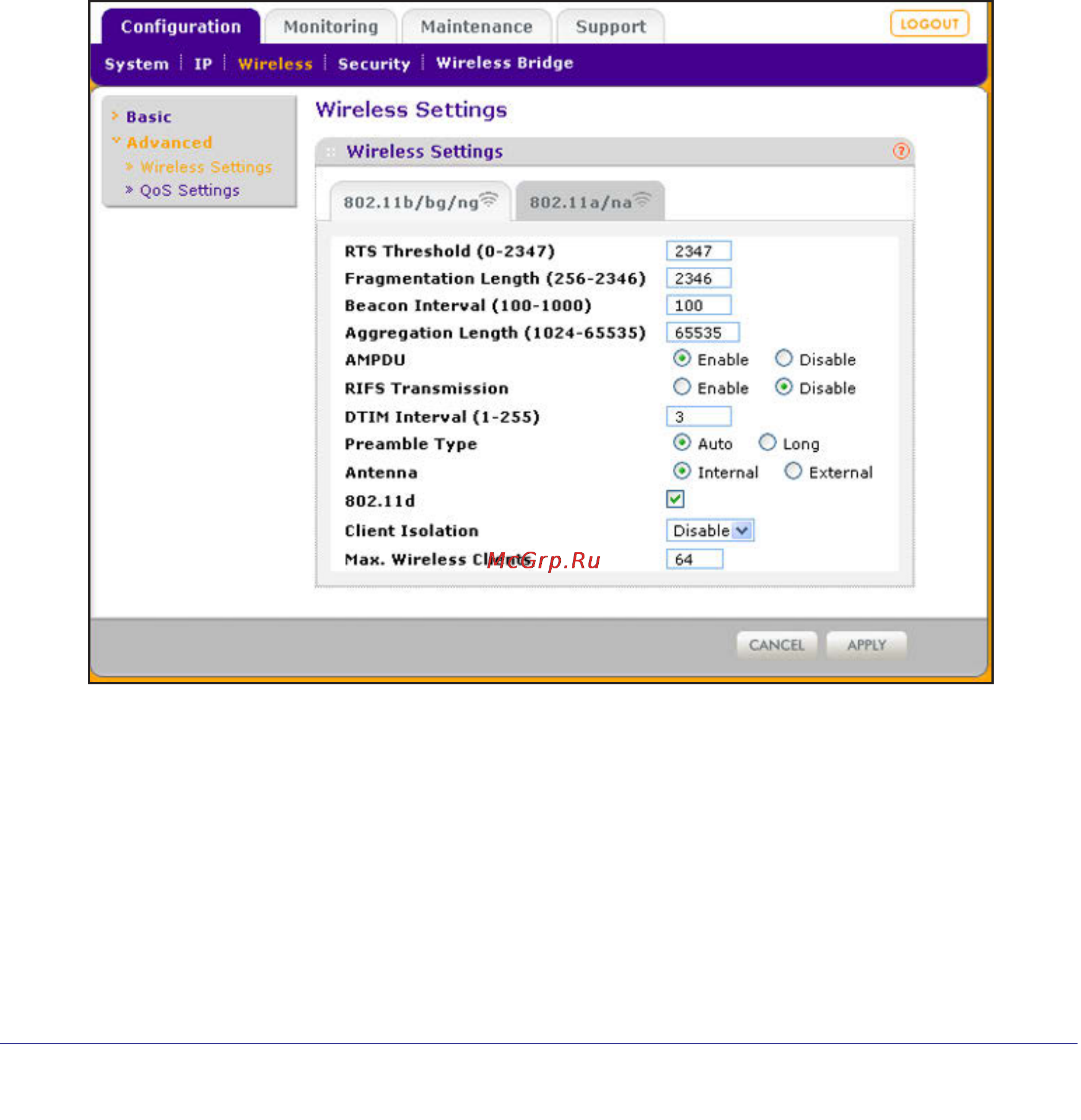 Netgear wndap360-100pes [84/133] Configure advanced wireless settings