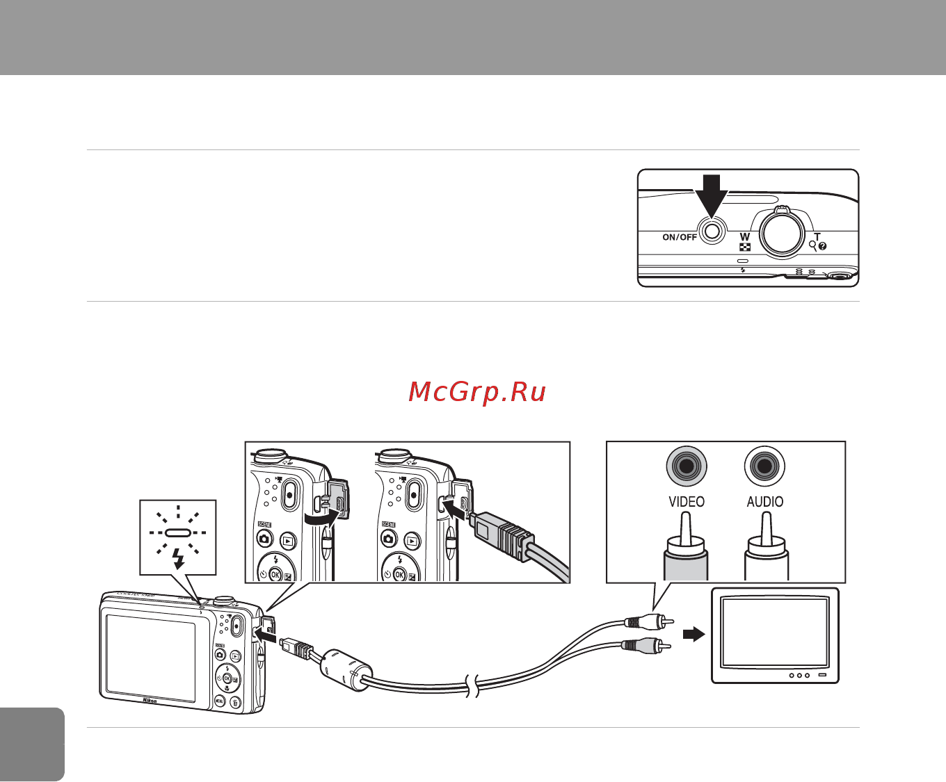Nikon coolpix s3400 [140/248] Подключение фотокамеры к телевизору просмотр на телевизоре