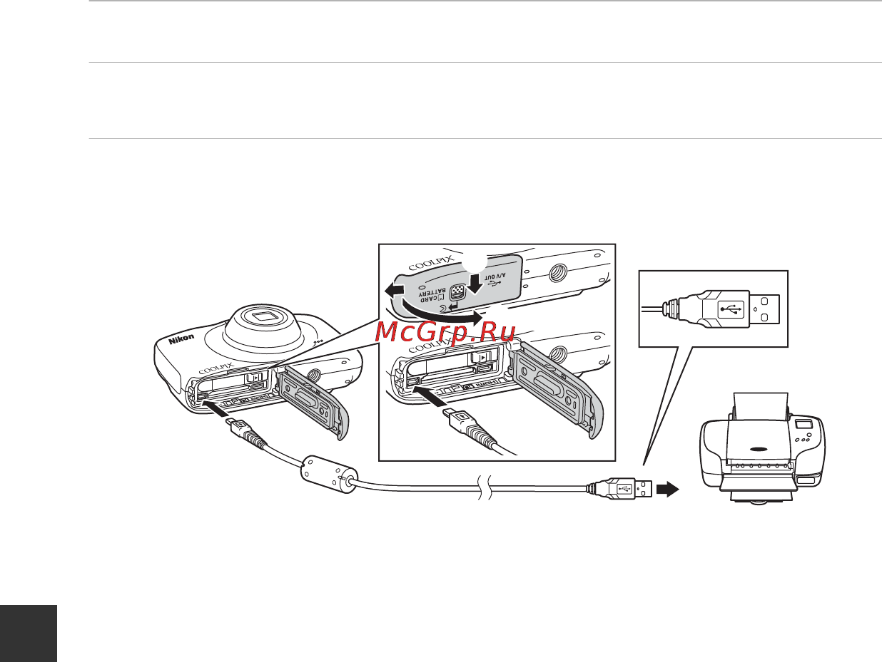 Nikon coolpix s32 pink [146/188] Connecting the camera to a printer