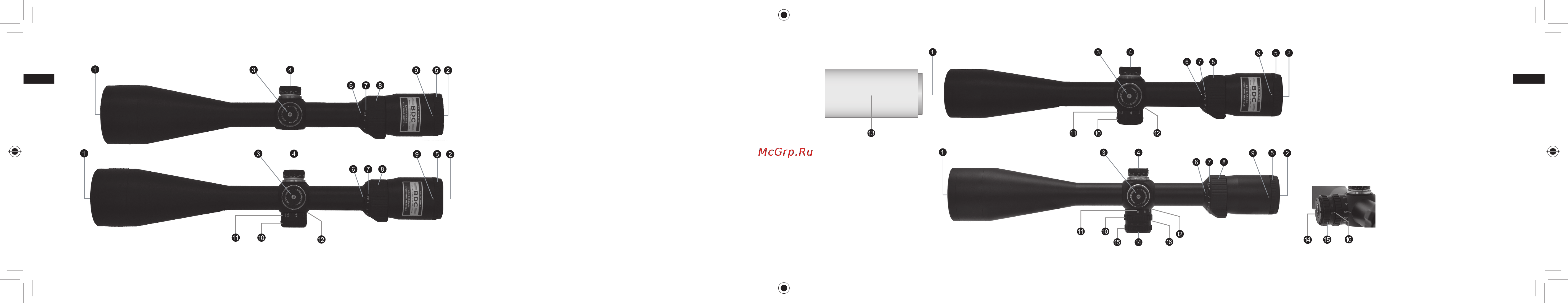 Nikon prostaff 5 4.5-18x40 sf il w/bdc [13/138] Nomenclatura