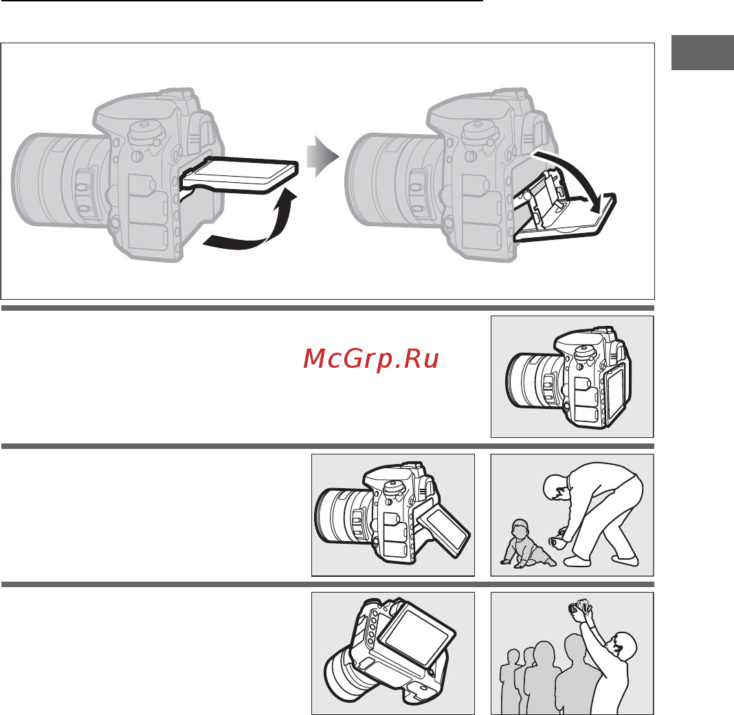 Nikon d750 kit 24-120mm f/4g ed vr black [45/540] Монитор можно наклонять и поворачивать как показано ниже