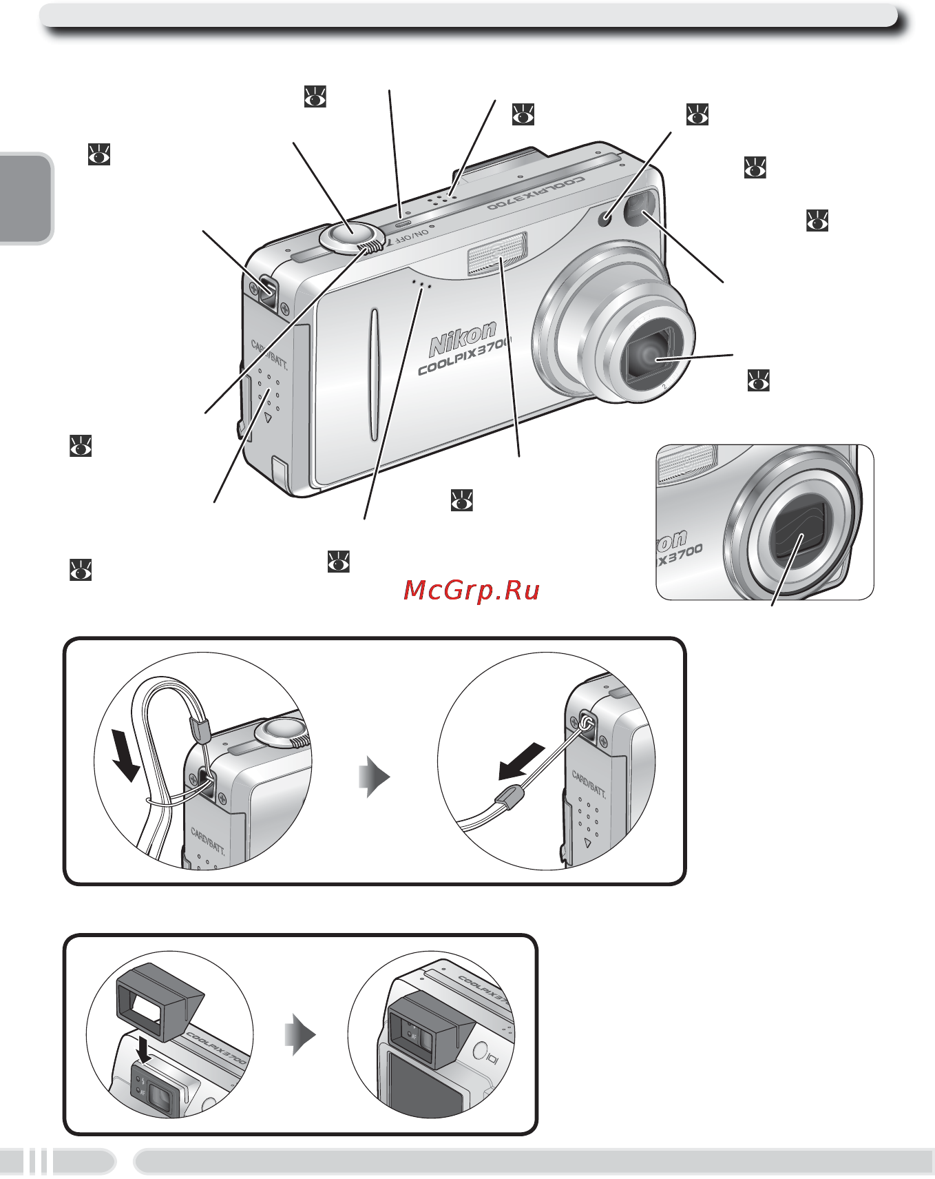 Nikon coolpix s3700 silver [12/127] Parts of the camera