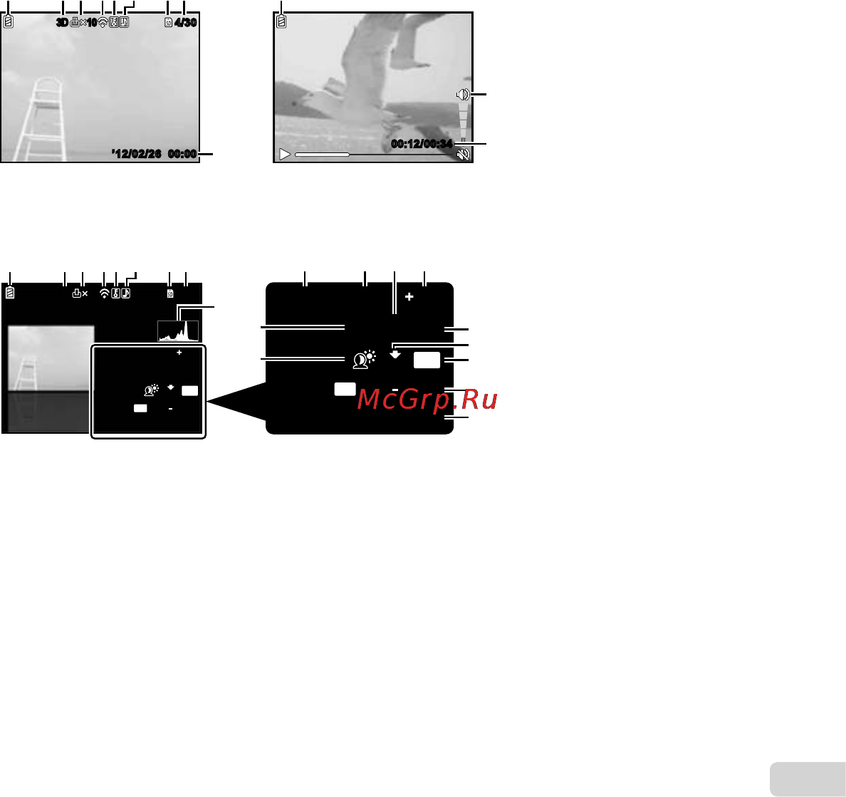 Olympus sz-17 black [5/80] Playback mode display playback mode display