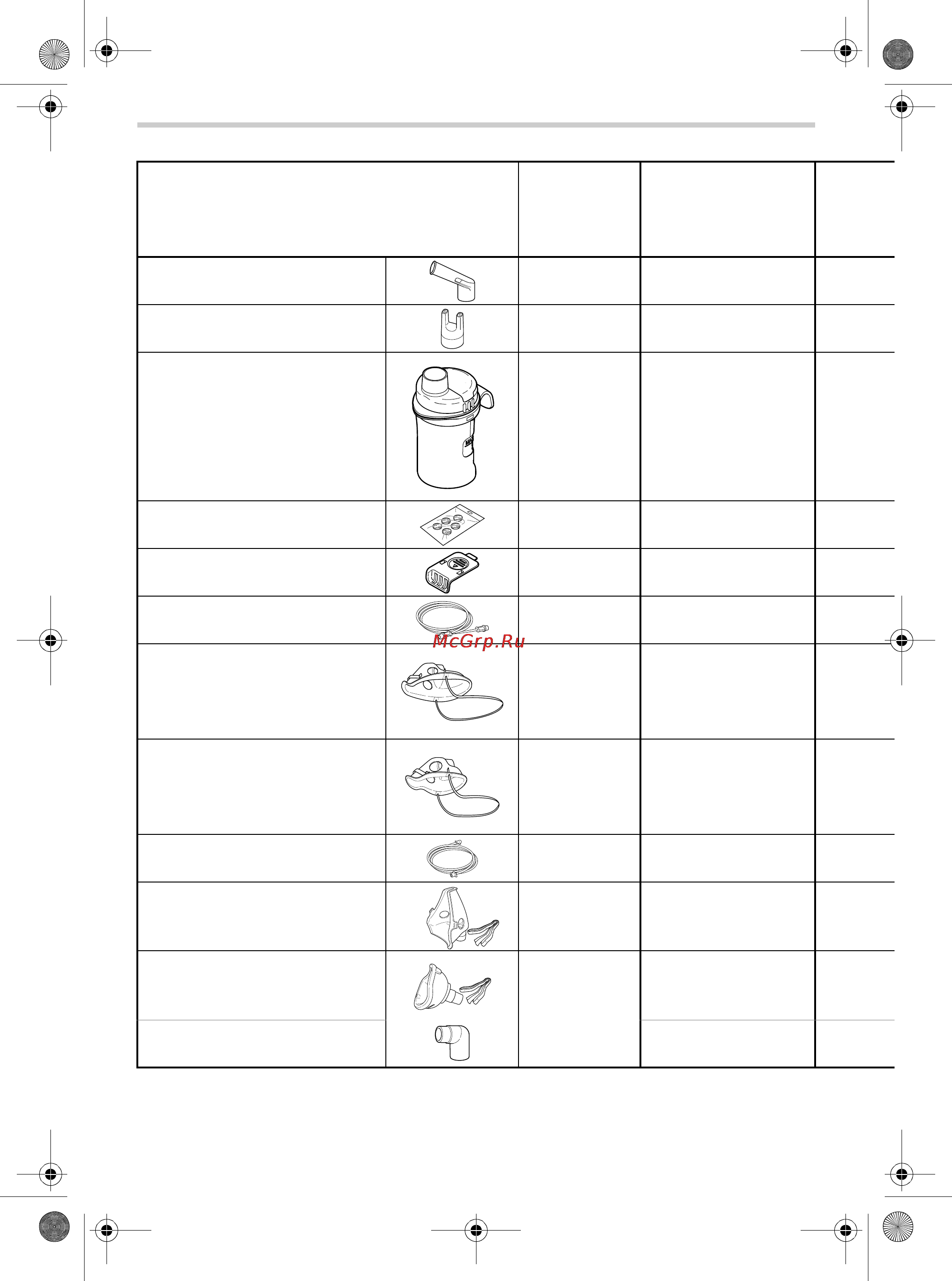 Omron NE-C24 [20/60] Use the table below as a guideline to select a method for disinfecting