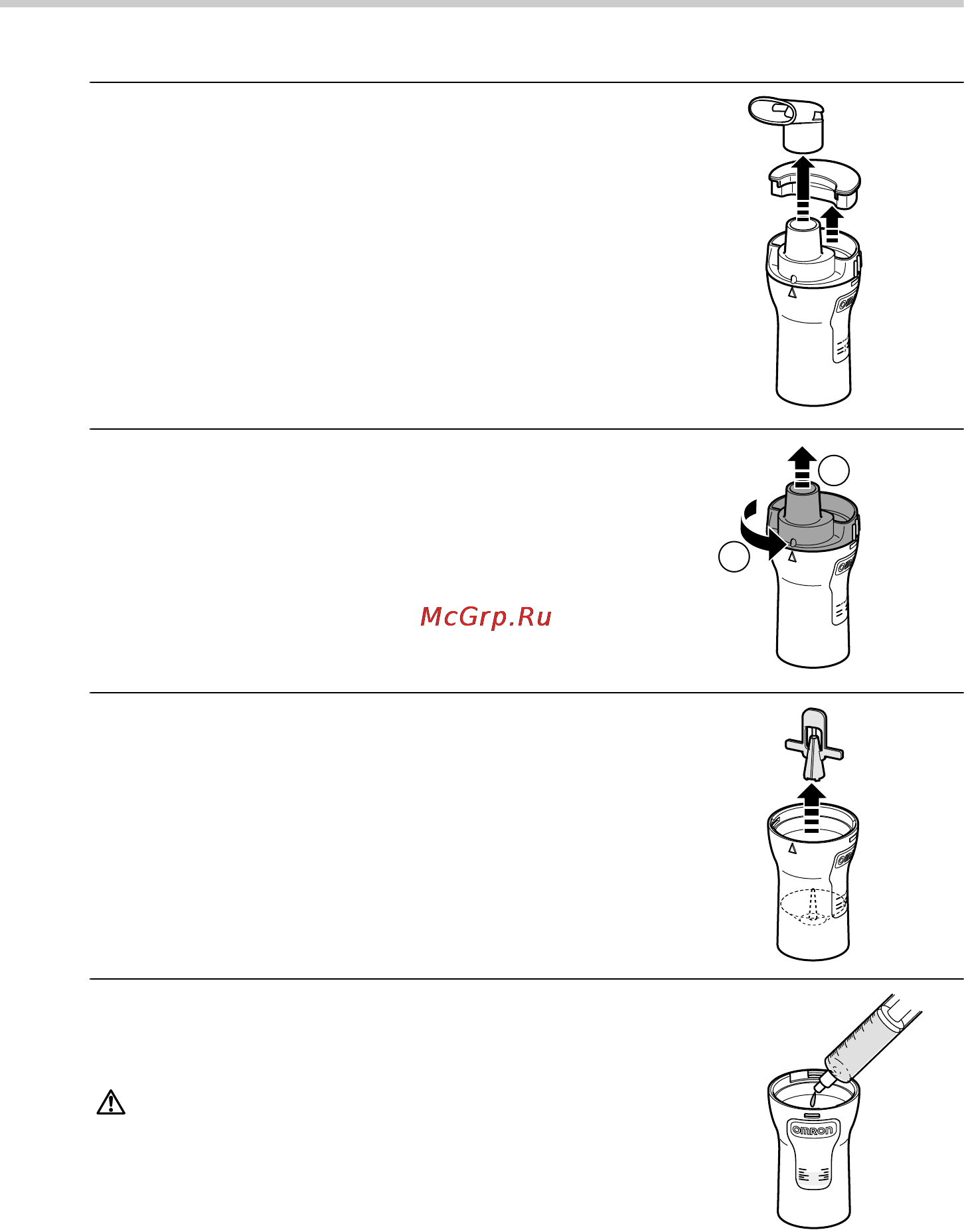 Omron Comp Air Elite NE-C30-E [12/36] Adding medication and assembling the parts