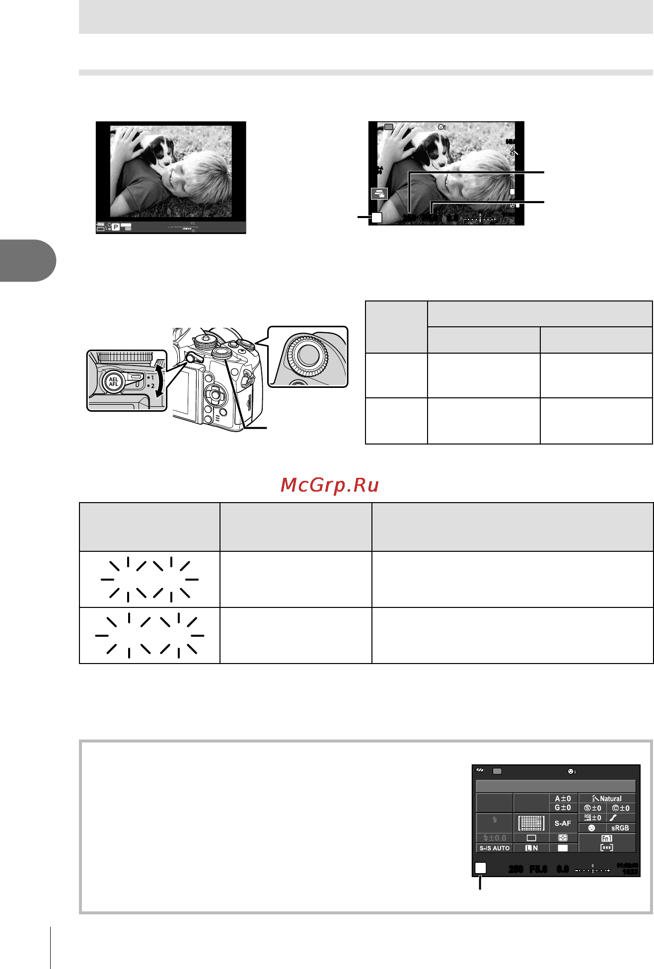 Olympus om-d e-m1 body silver [38/181] Использование режимов съемки