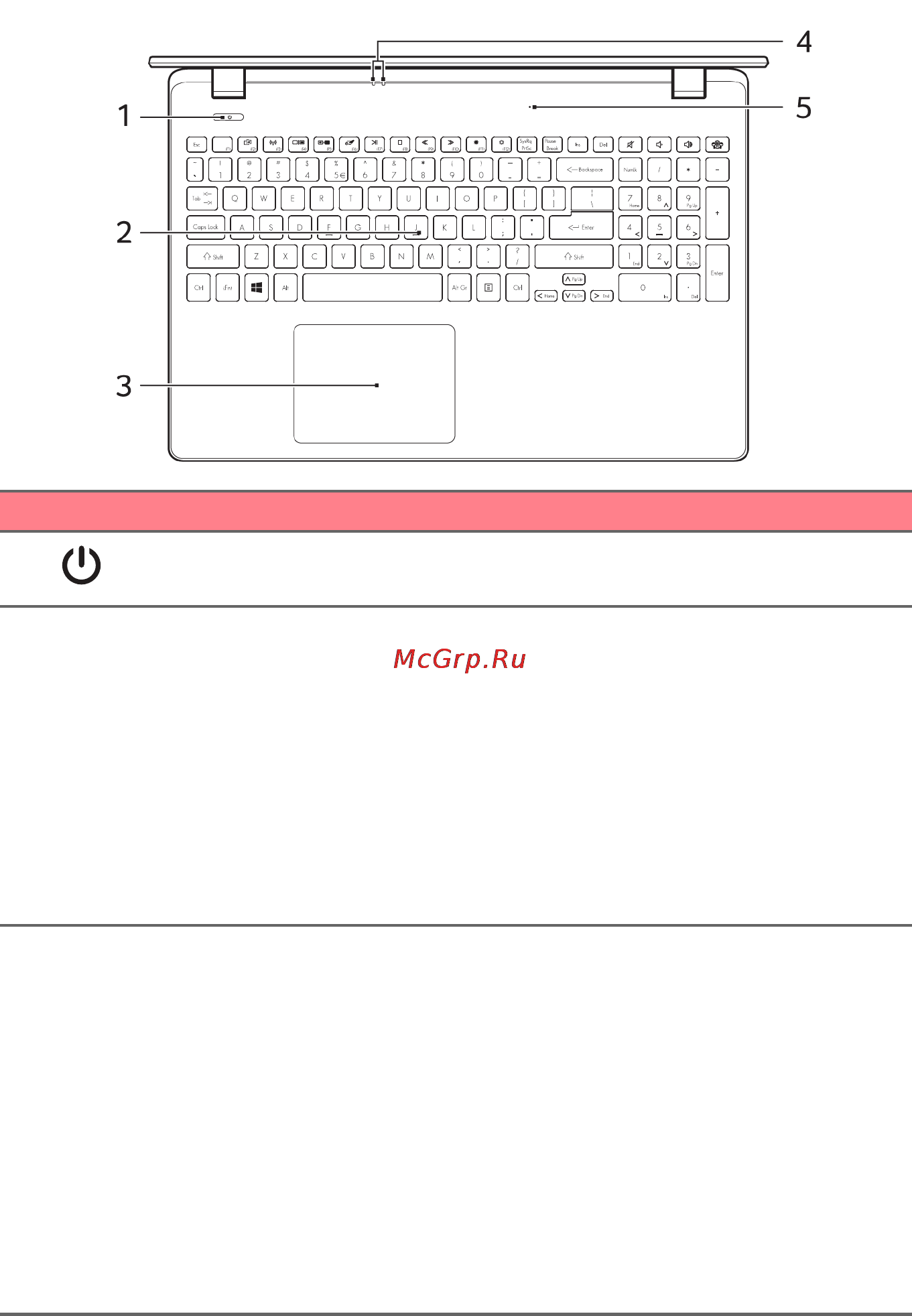 Packard Bell easynote tg71bm-c2vw, nx.c3uer.024 [9/92] Вид сверху клавиатура