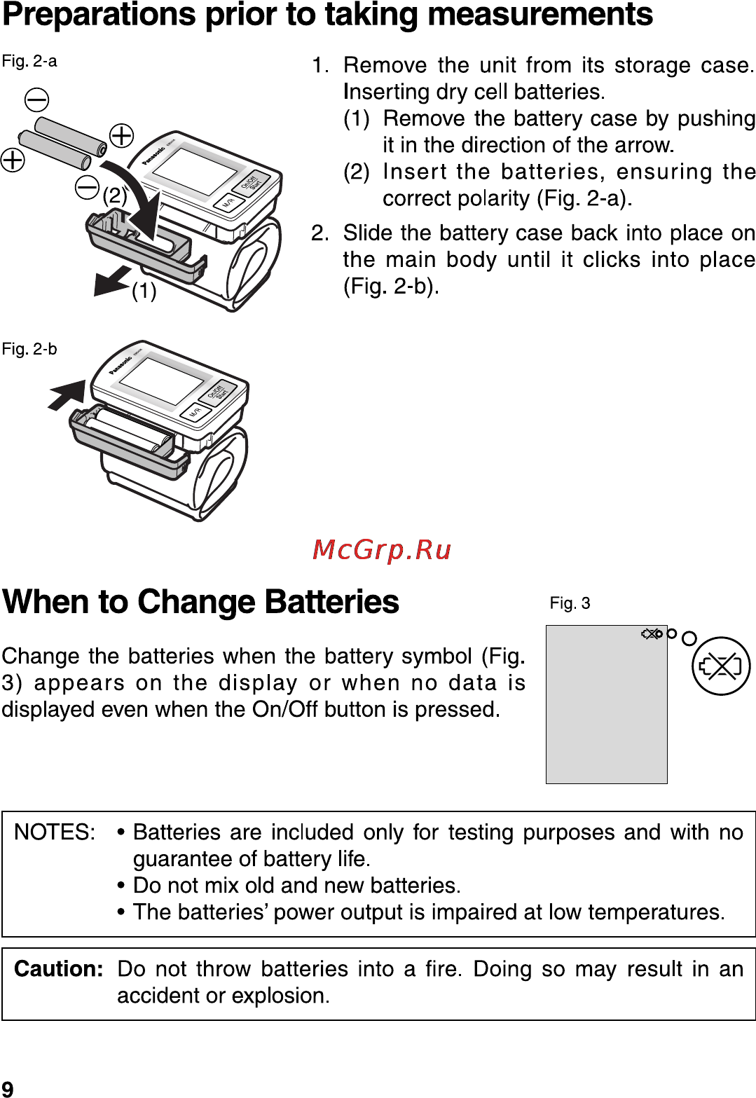 Panasonic EW 3006 [10/54] When to change batteries