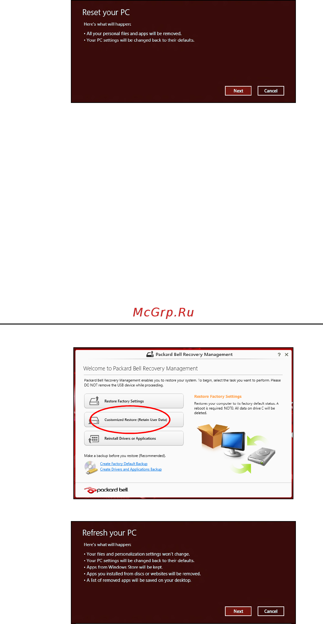 Packard Bell easynote lv11hc-33126g50mnks, nx.c26er.002 Инструкция по эксплуатации онлайн [23/920] 160945