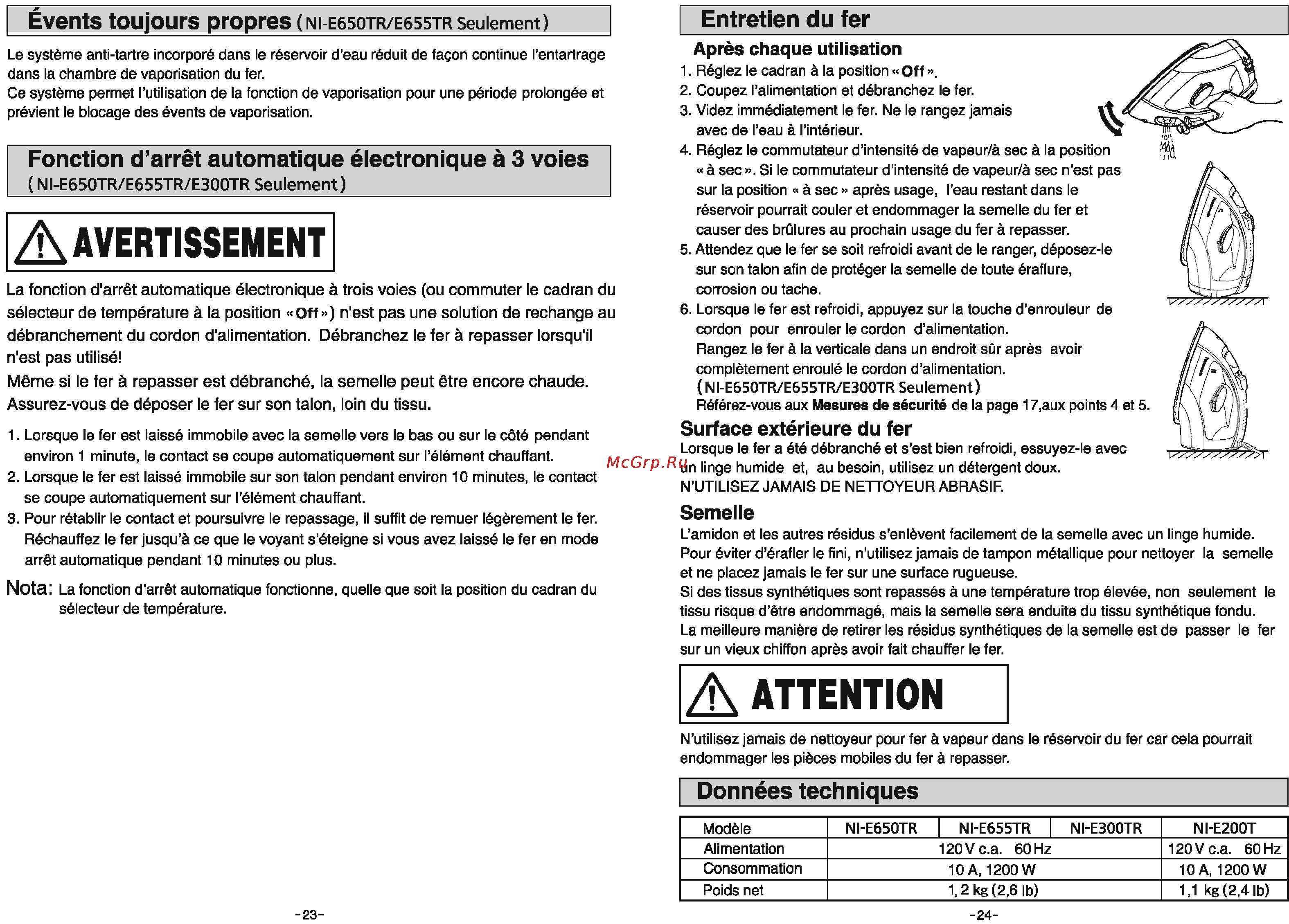 Panasonic NI-E200T [12/13] A attention