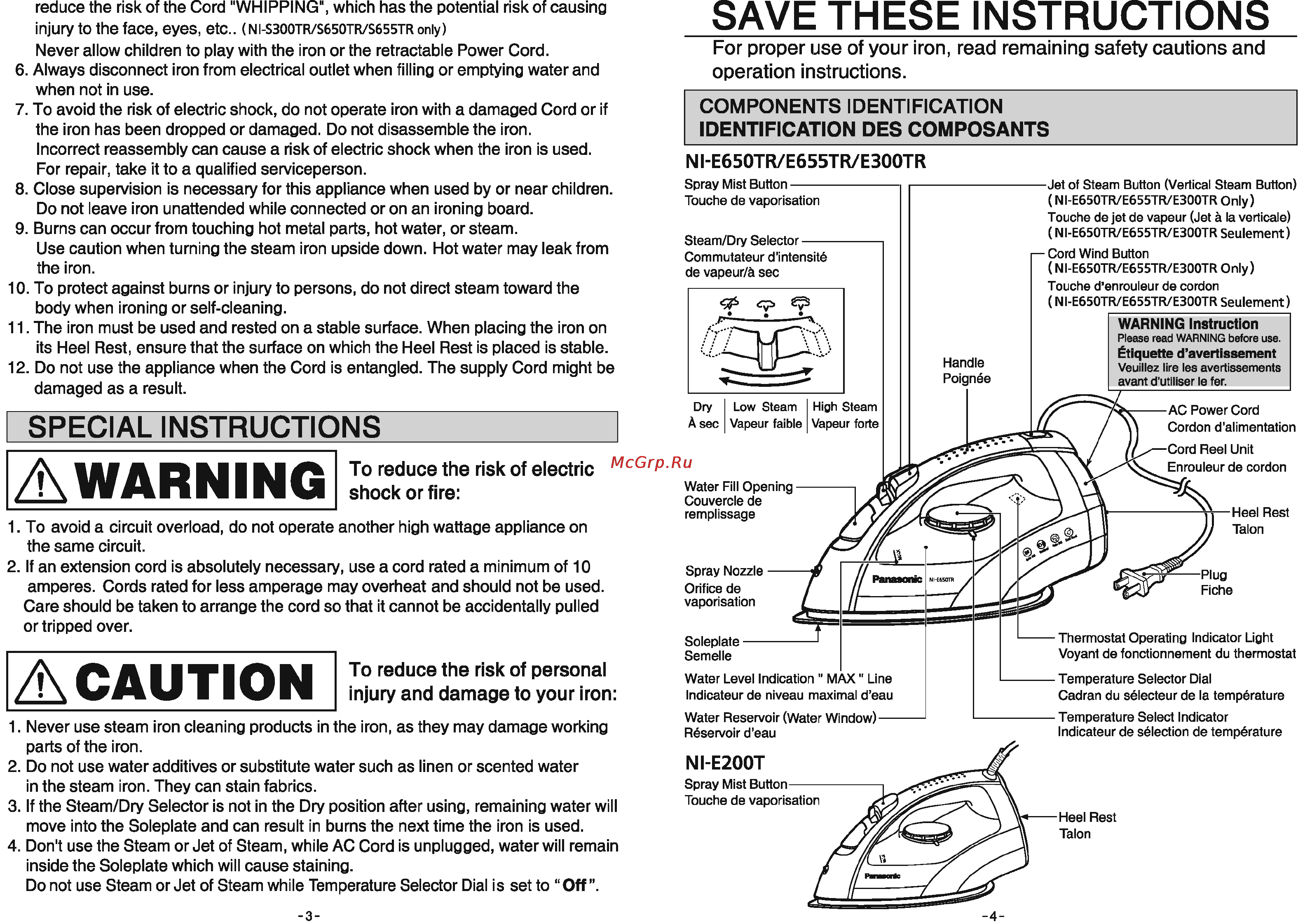 Panasonic NI-E200T [2/13] A caution