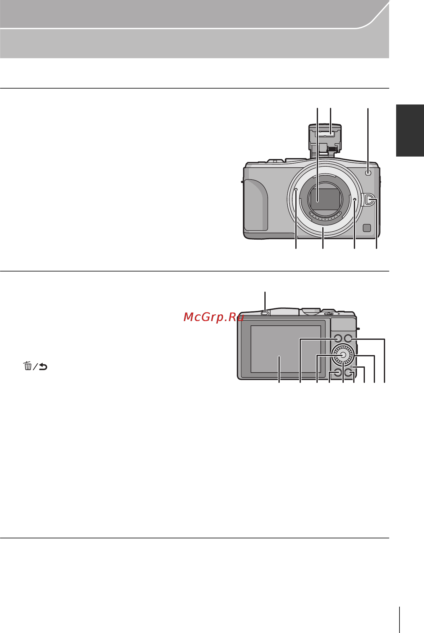 Panasonic lumix dmc-gf6x kit 14-42mm f/3.5-5.6 black [9/48] Names and functions of components